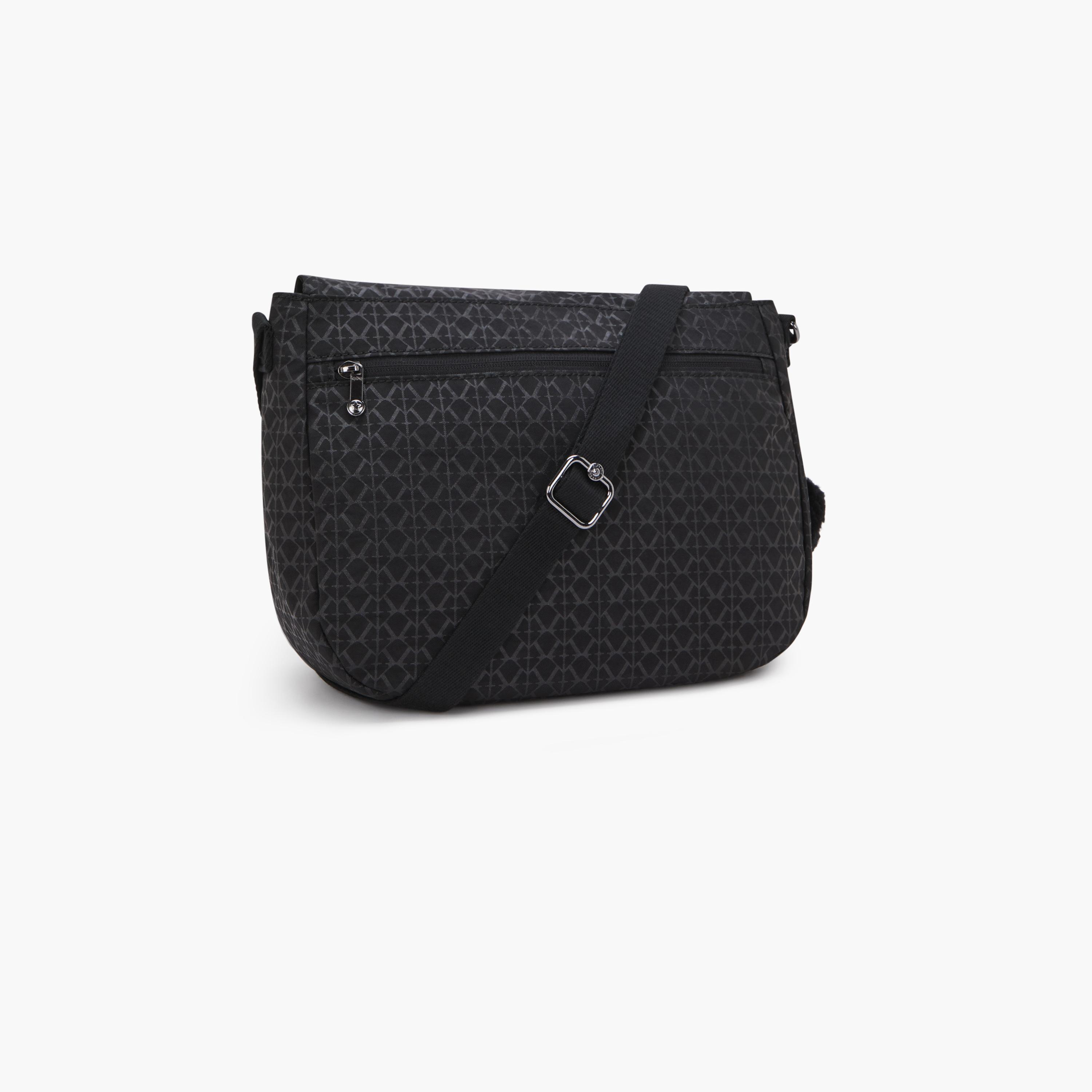 Kipling Earthbeat M Printed Crossbody Bag with Flap and Adjustable Strap | 30 X 10.5 X 22.5 CM-women-bagsandwallets-handbags-image-2