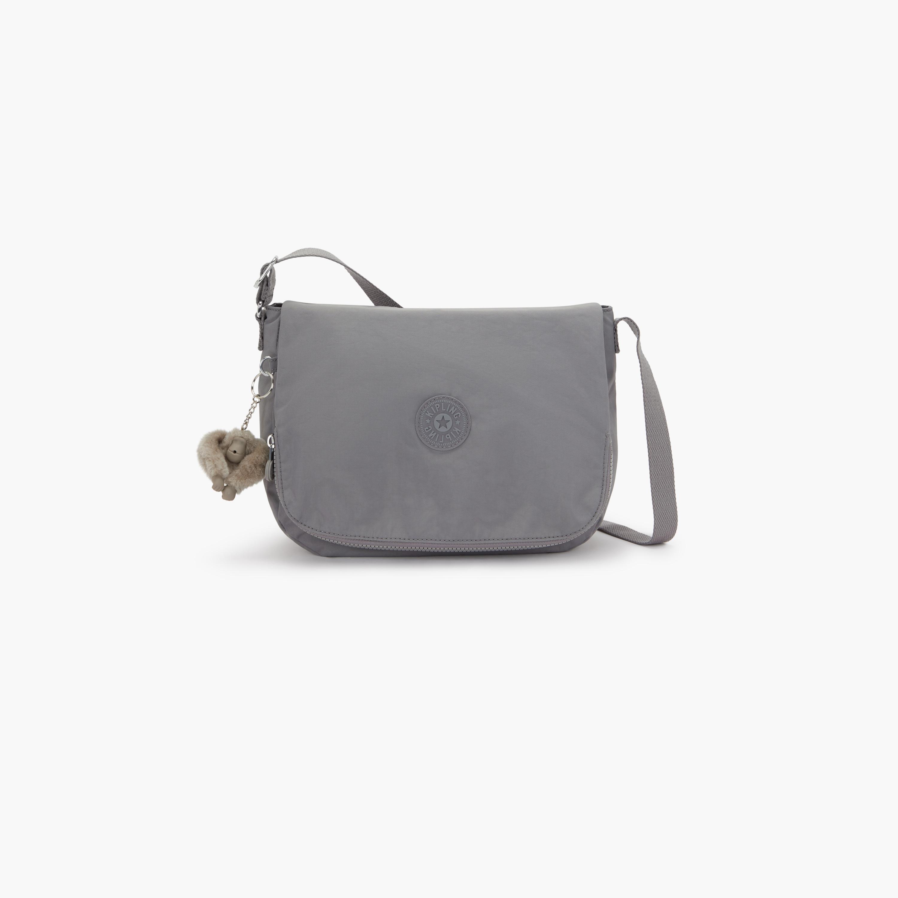 كيبلينج - شنطة إيرثبيت إم كروس سادة بغطاء وحزام قابل للتعديل | 30 × 10.5 × 22.5 سم-women-bagsandwallets-handbags-image-1