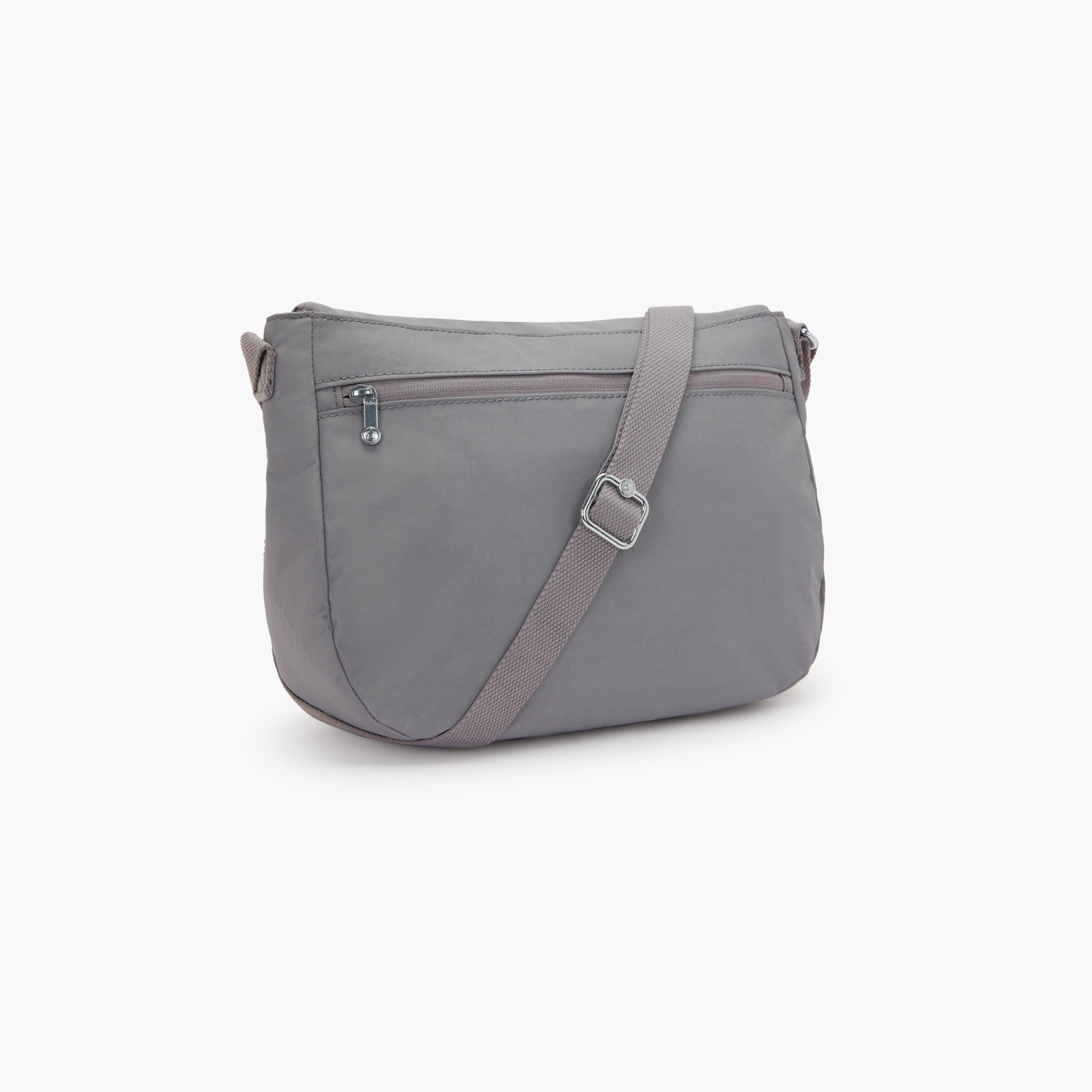 كيبلينج - شنطة إيرثبيت إم كروس سادة بغطاء وحزام قابل للتعديل | 30 × 10.5 × 22.5 سم-women-bagsandwallets-handbags-image-2