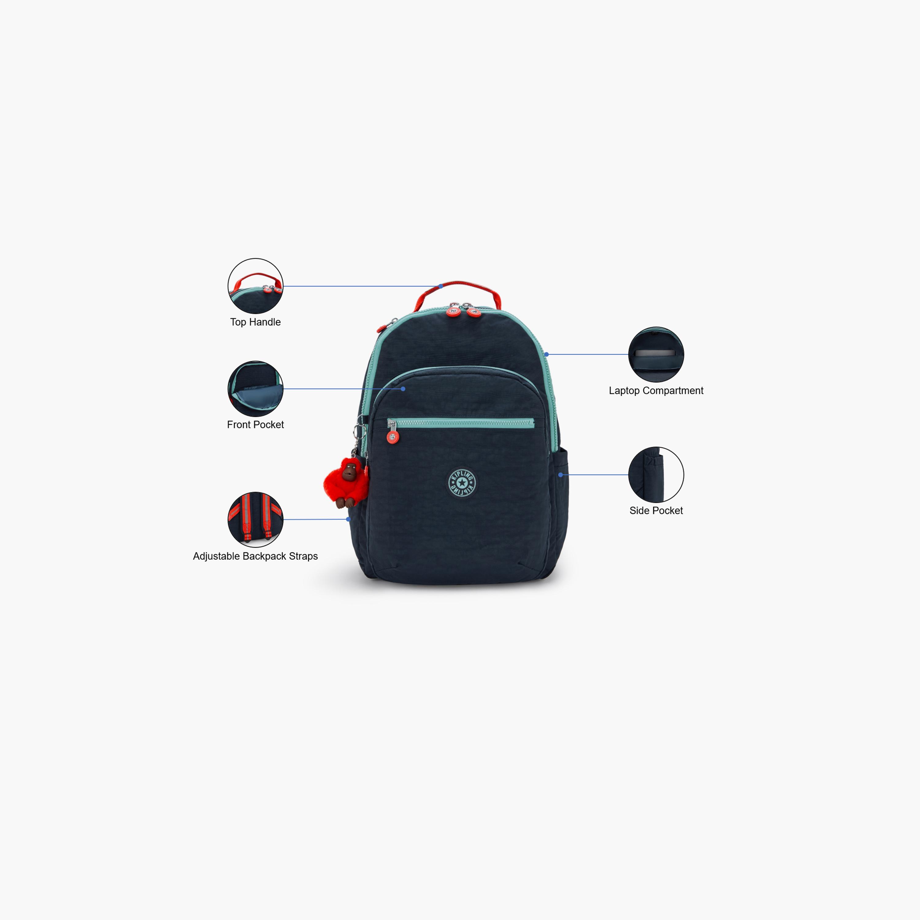 Kipling 27 L | 17.3 Inches Backpack, Nylon, Lightweight | KPKI51402FT1-travel-luggagesandbags-backpacks-image-3