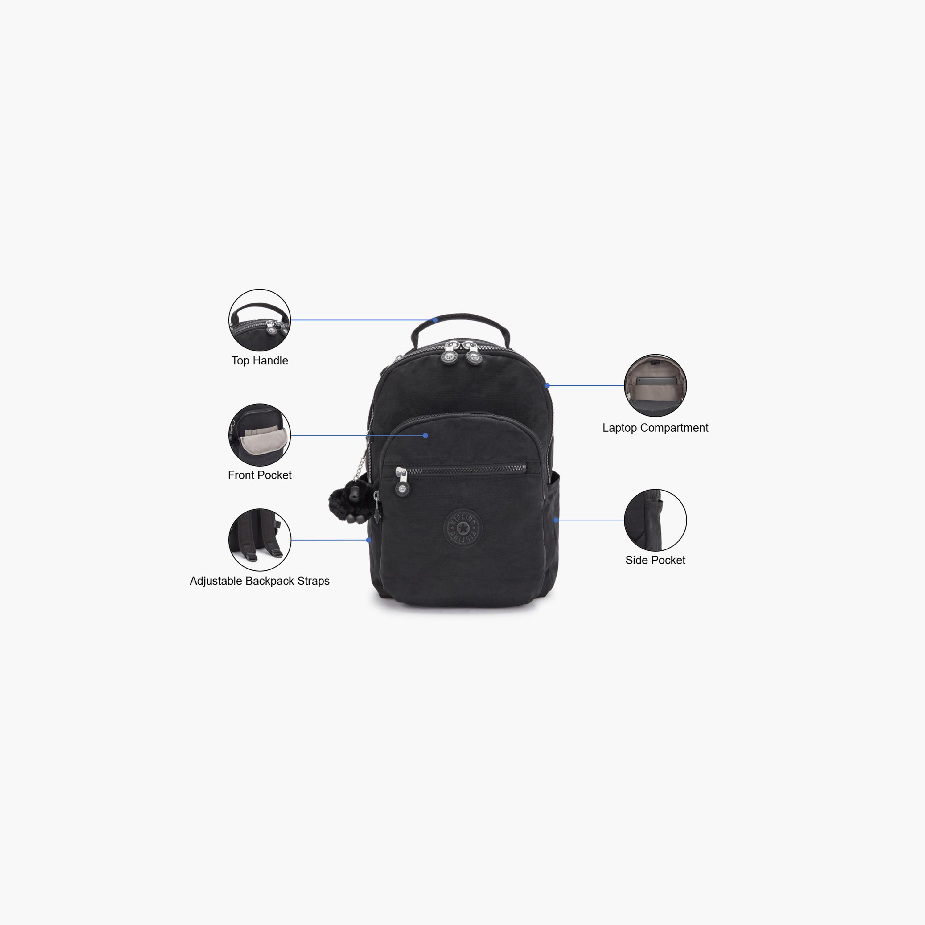Kipling 14 L | 14 Inches Backpack, Nylon, Lightweight | KPKI4082P391-travel-luggagesandbags-backpacks-image-3