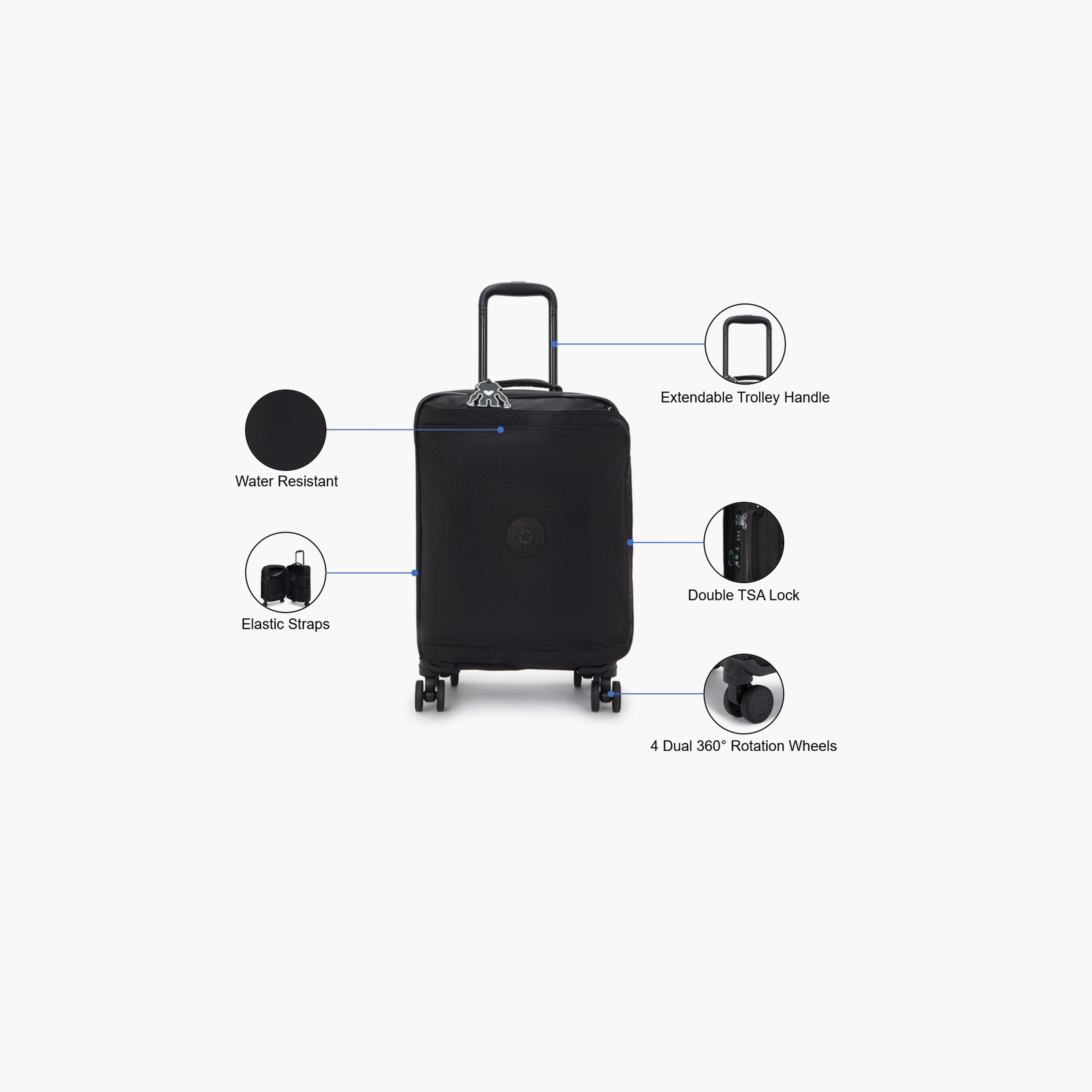 Kipling Spontaneous S 53 CM Small Cabin Nylon Soft Sided 4-Wheeler Spinner Trolley Bag with TSA Lock-travel-luggagesandbags-luggage-image-3
