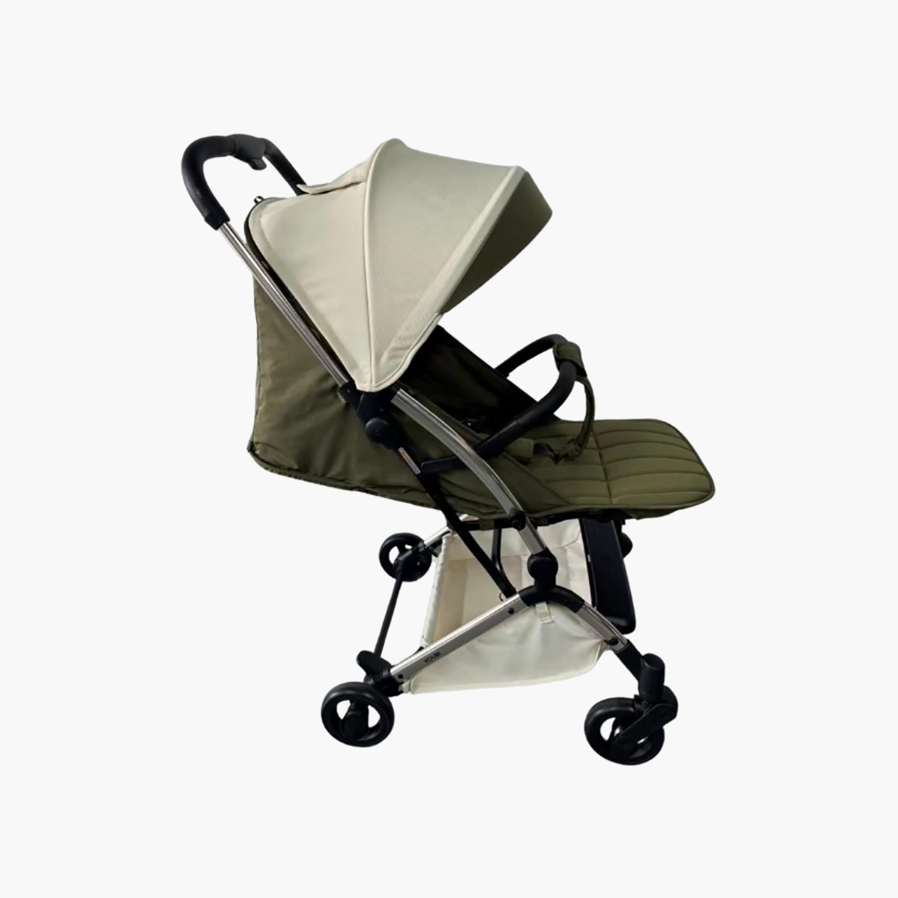 Pikkaboo Youbi Toddler German Travel Light Stroller with New Born Attachment - Olive Green-baby-gear-strollersandprams-strollers-image-3