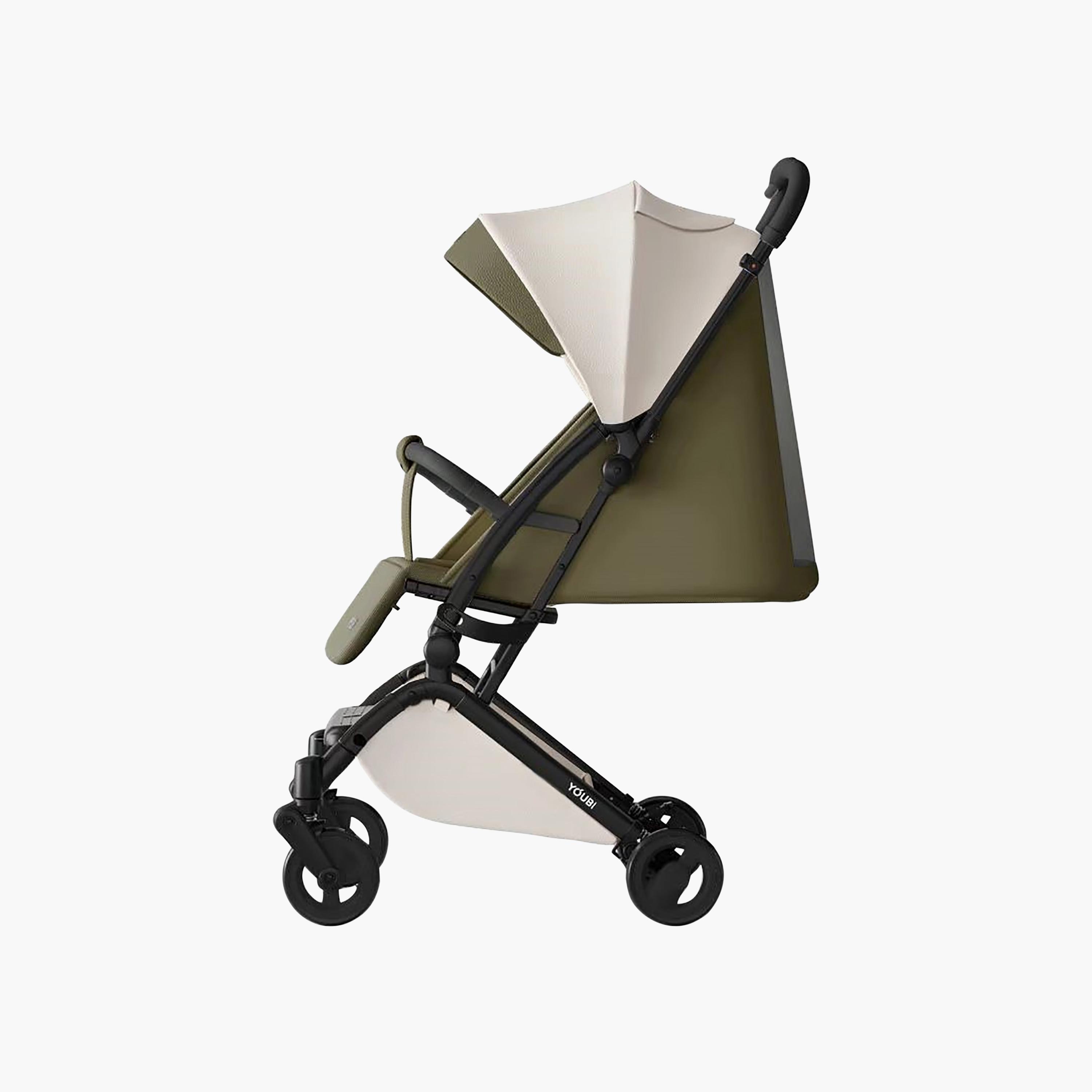 Pikkaboo Youbi Toddler German Travel Light Stroller with New Born Attachment - Olive Green-baby-gear-strollersandprams-strollers-image-6