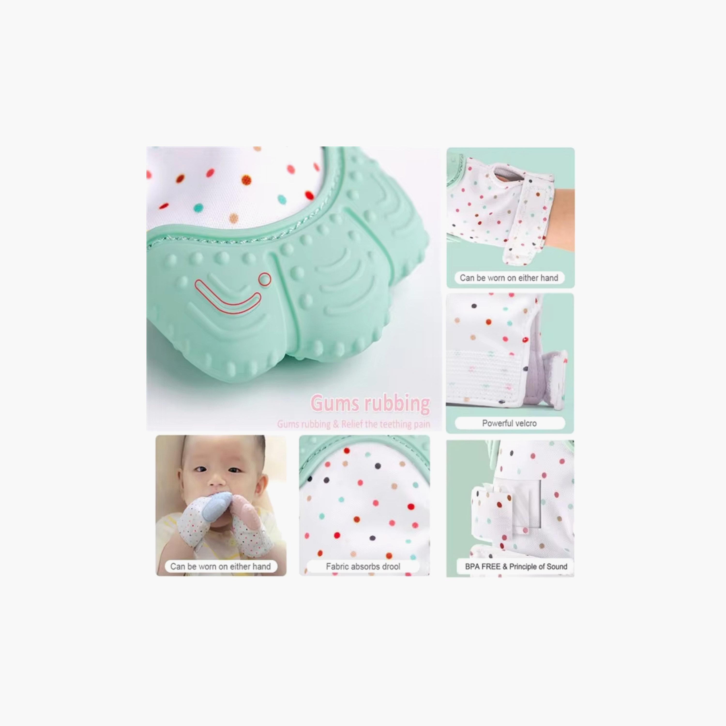 عضاضة وقُفاز 2 في 1 عضوية خالية من BPA وغير قابلة للانزلاق من بيكا بو.-baby-feeding-teethers-image-2