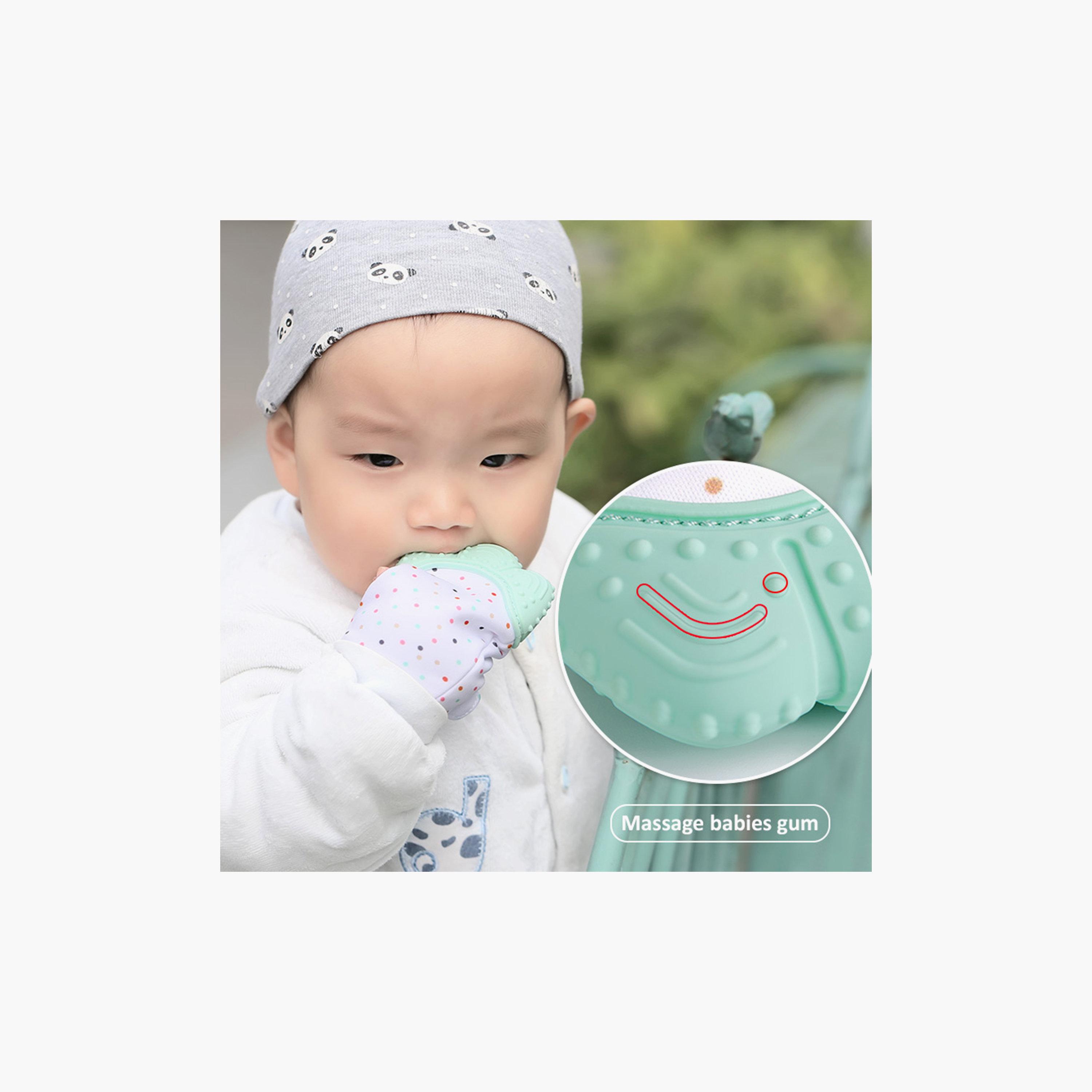 عضاضة وقُفاز 2 في 1 عضوية خالية من BPA وغير قابلة للانزلاق من بيكا بو.-baby-feeding-teethers-image-6