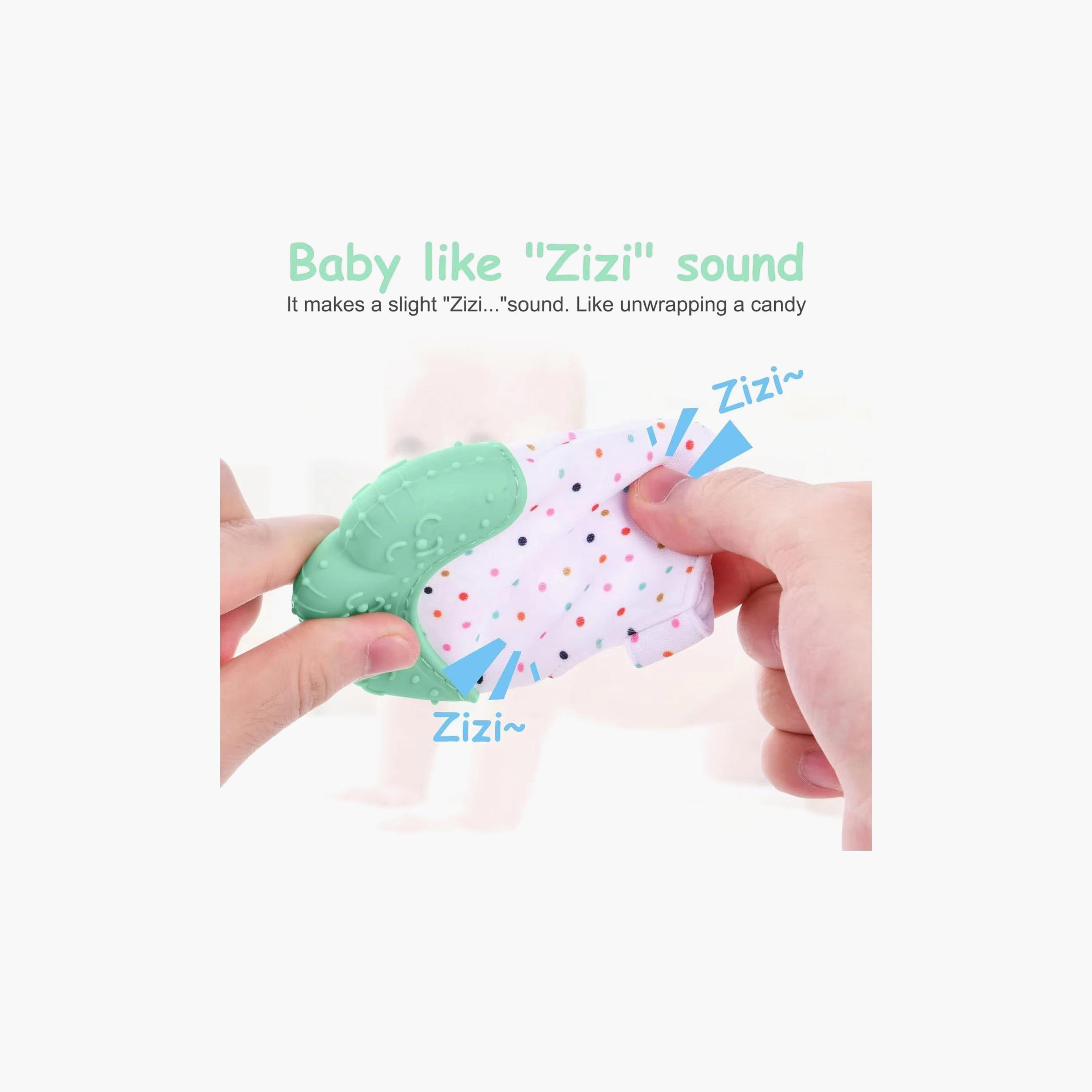 عضاضة وقُفاز 2 في 1 عضوية خالية من BPA وغير قابلة للانزلاق من بيكا بو.-baby-feeding-teethers-image-7
