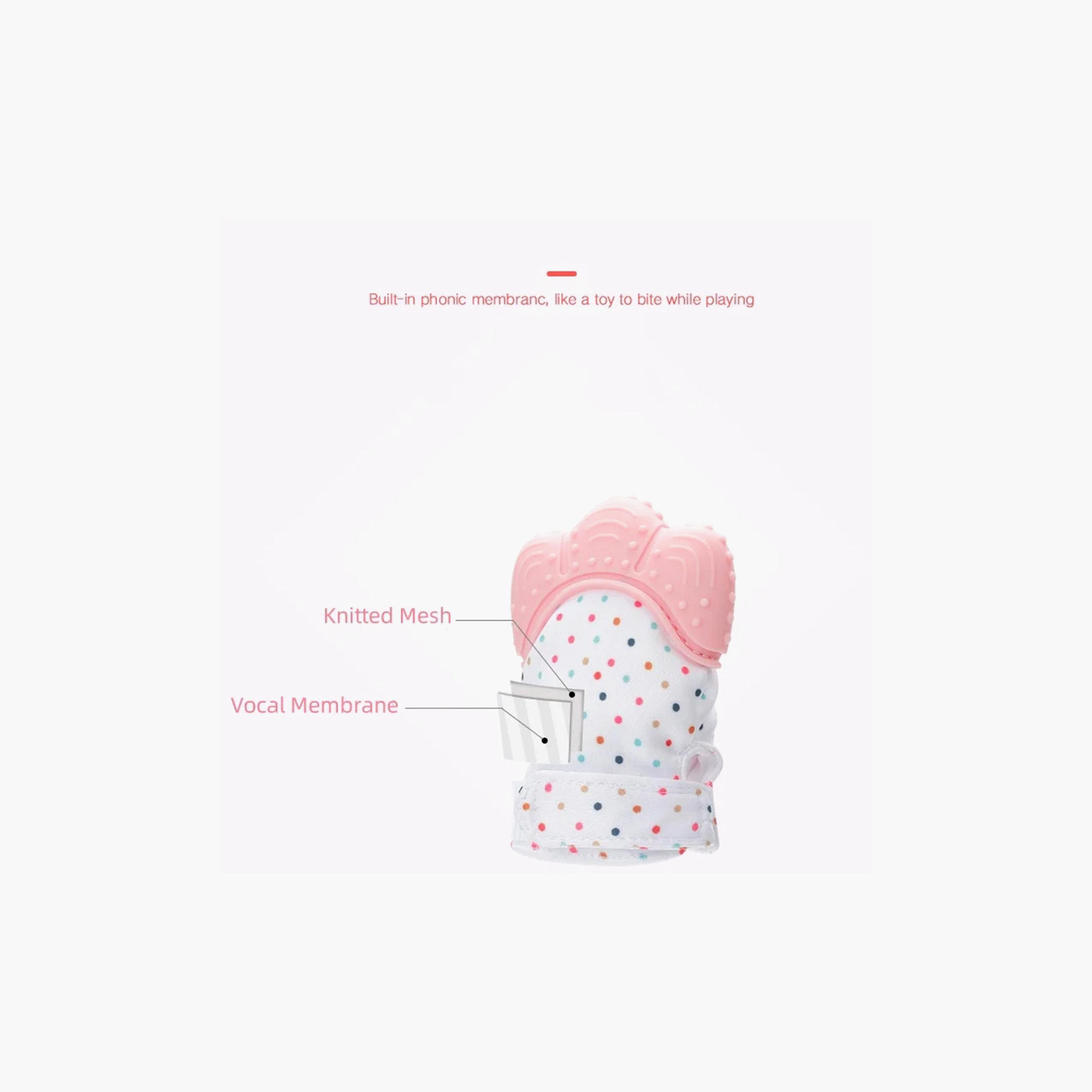 Pikkaboo Organic 2-in-1 BPA-Free Non-Slip Mitten Teether & Pacifier-baby-feeding-teethers-image-3