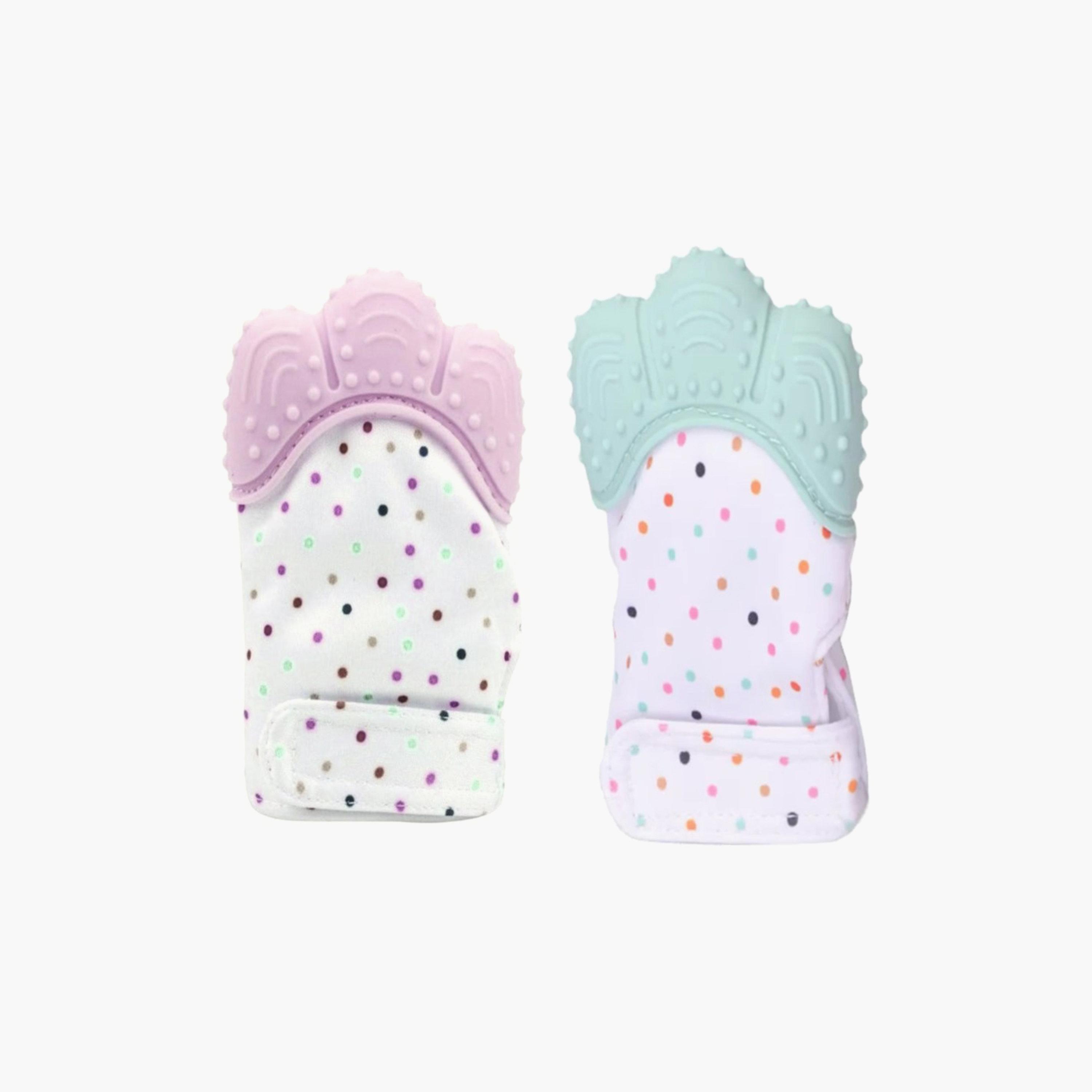 Pikkaboo Organic 2-in-1 BPA-Free Non-Slip Mitten Teether & Pacifier-baby-feeding-teethers-image-1