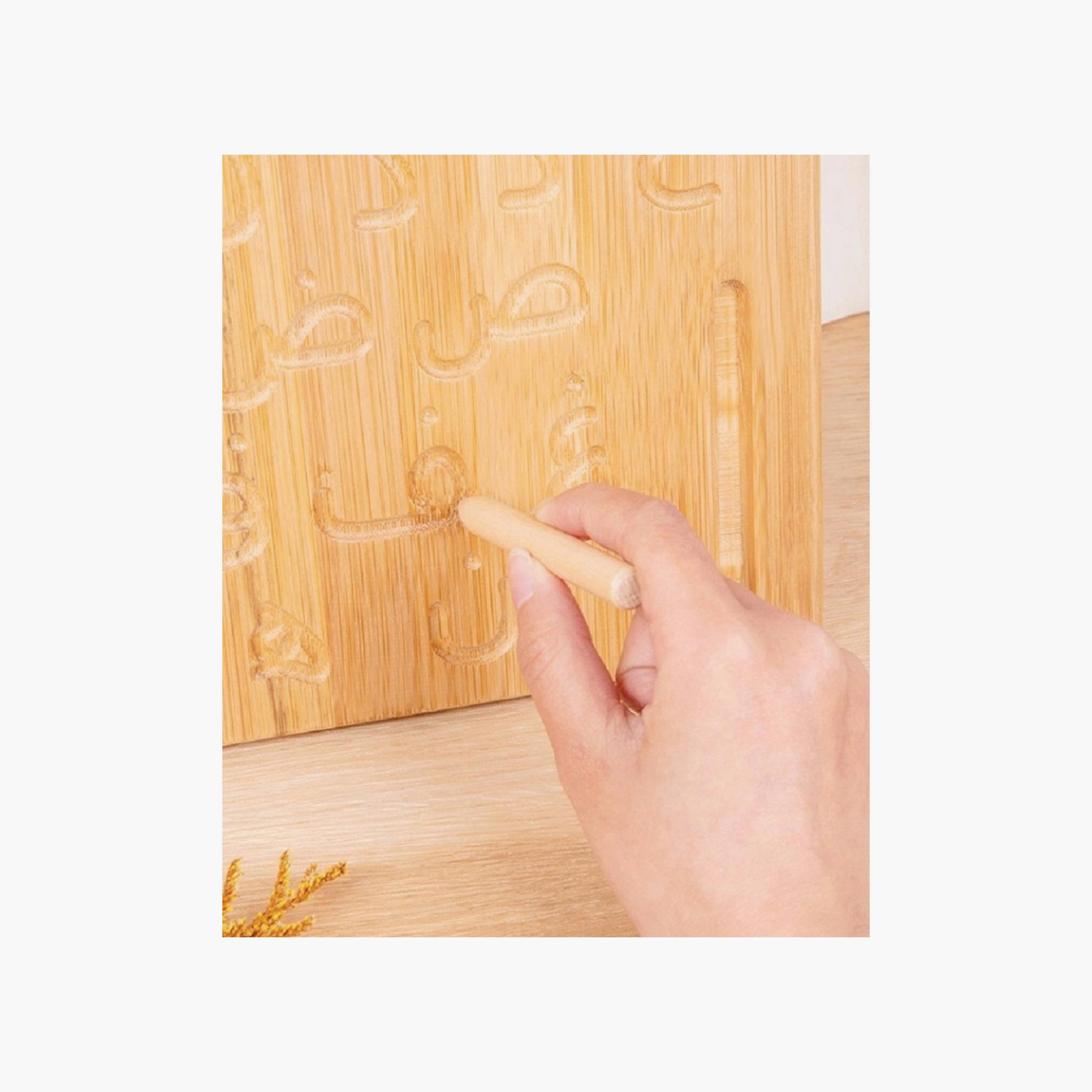 Woody Buddy Arabic Tracing Board - Natural-school-artsandcrafts-image-2