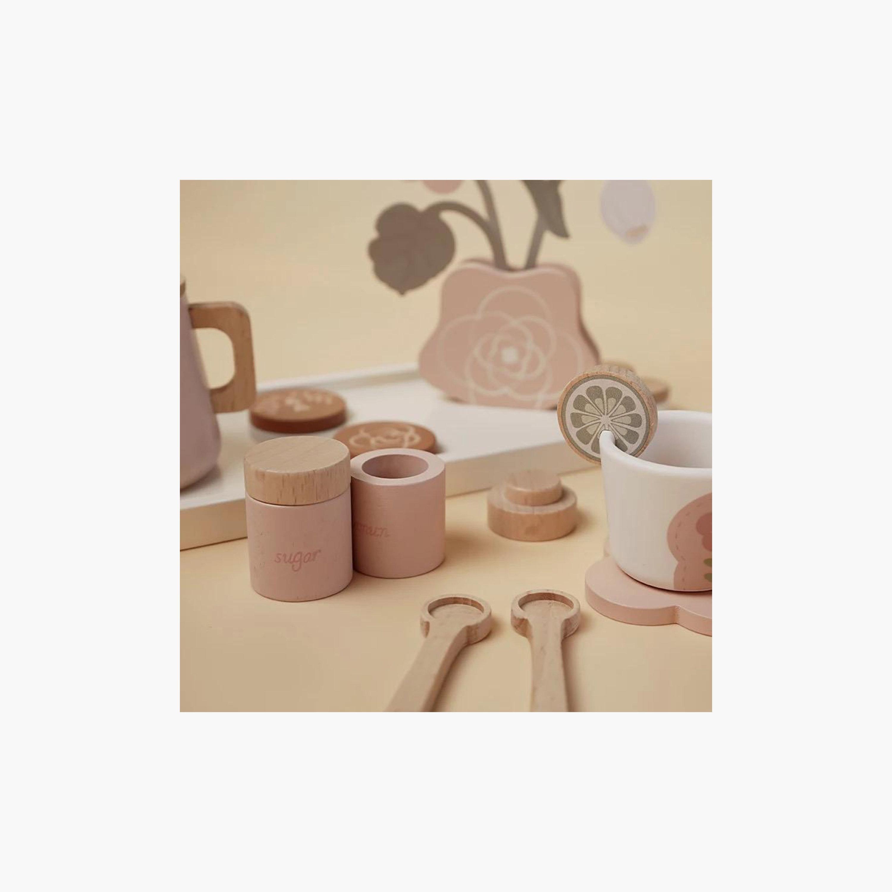 Woody Buddy Tea Party Pretend Play Set - Pink-toys-roleplay-kitchensets-image-3