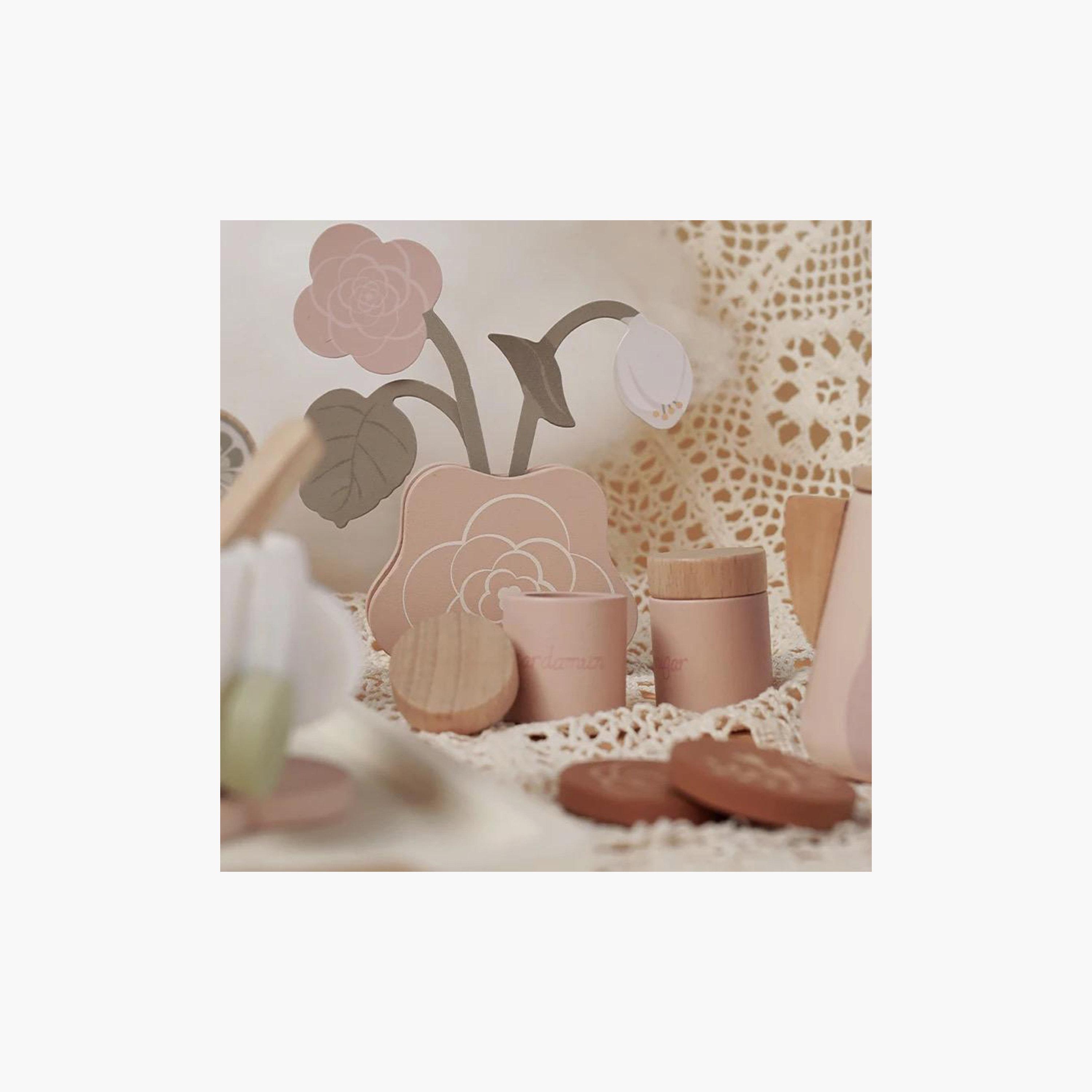 Woody Buddy Tea Party Pretend Play Set - Pink-toys-roleplay-kitchensets-image-4