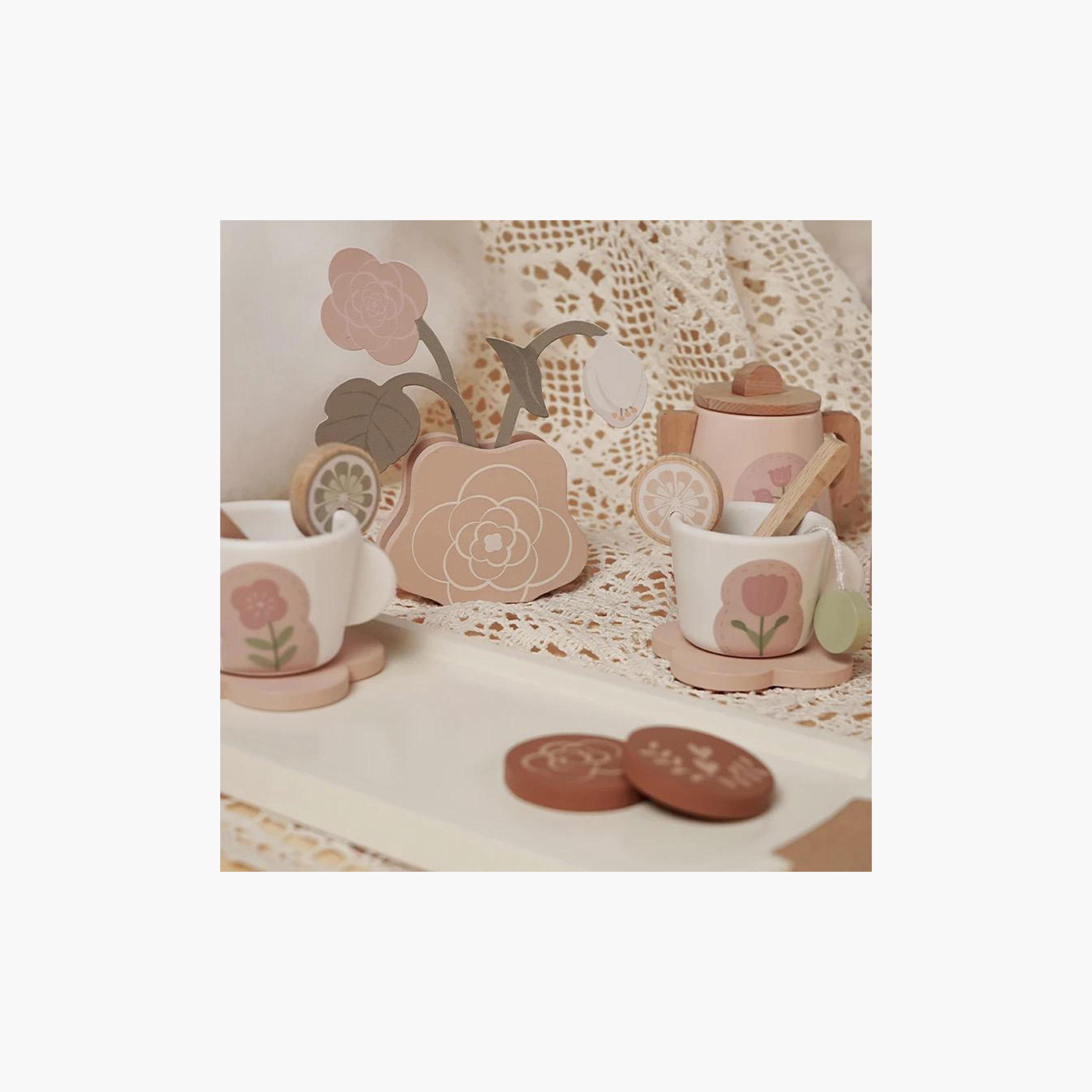 Woody Buddy Tea Party Pretend Play Set - Pink-toys-roleplay-kitchensets-image-5