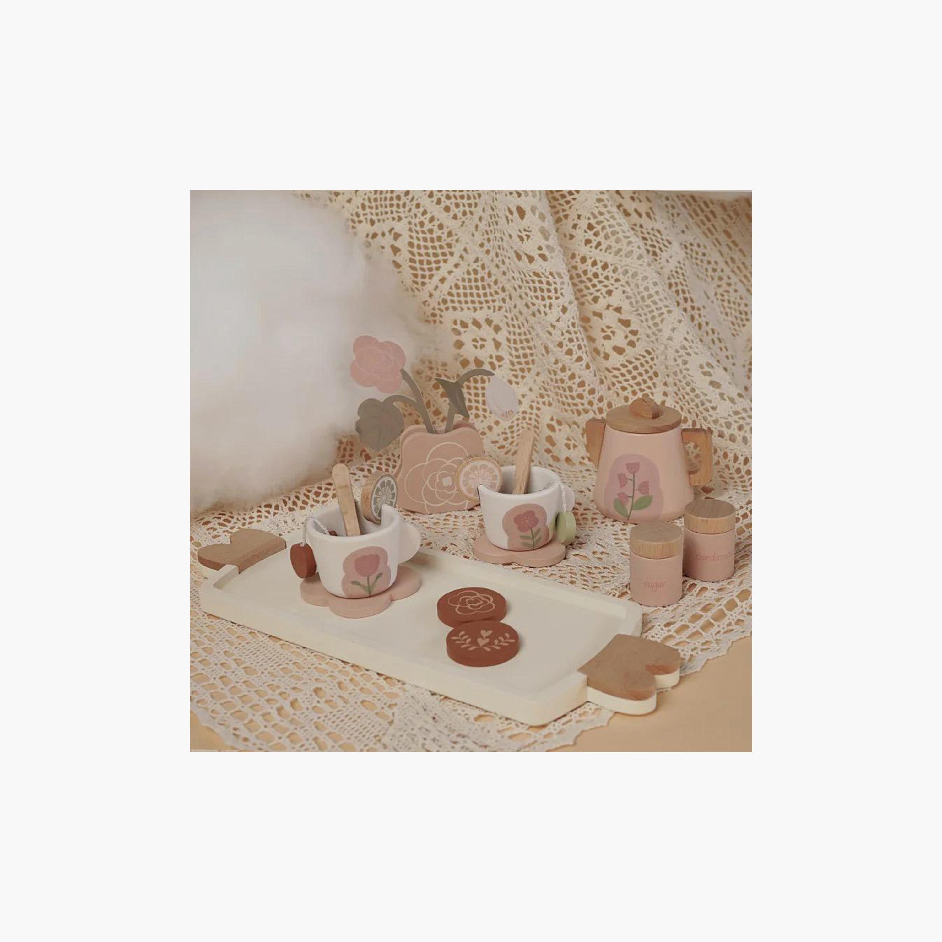 Woody Buddy Tea Party Pretend Play Set - Pink-toys-roleplay-kitchensets-image-6