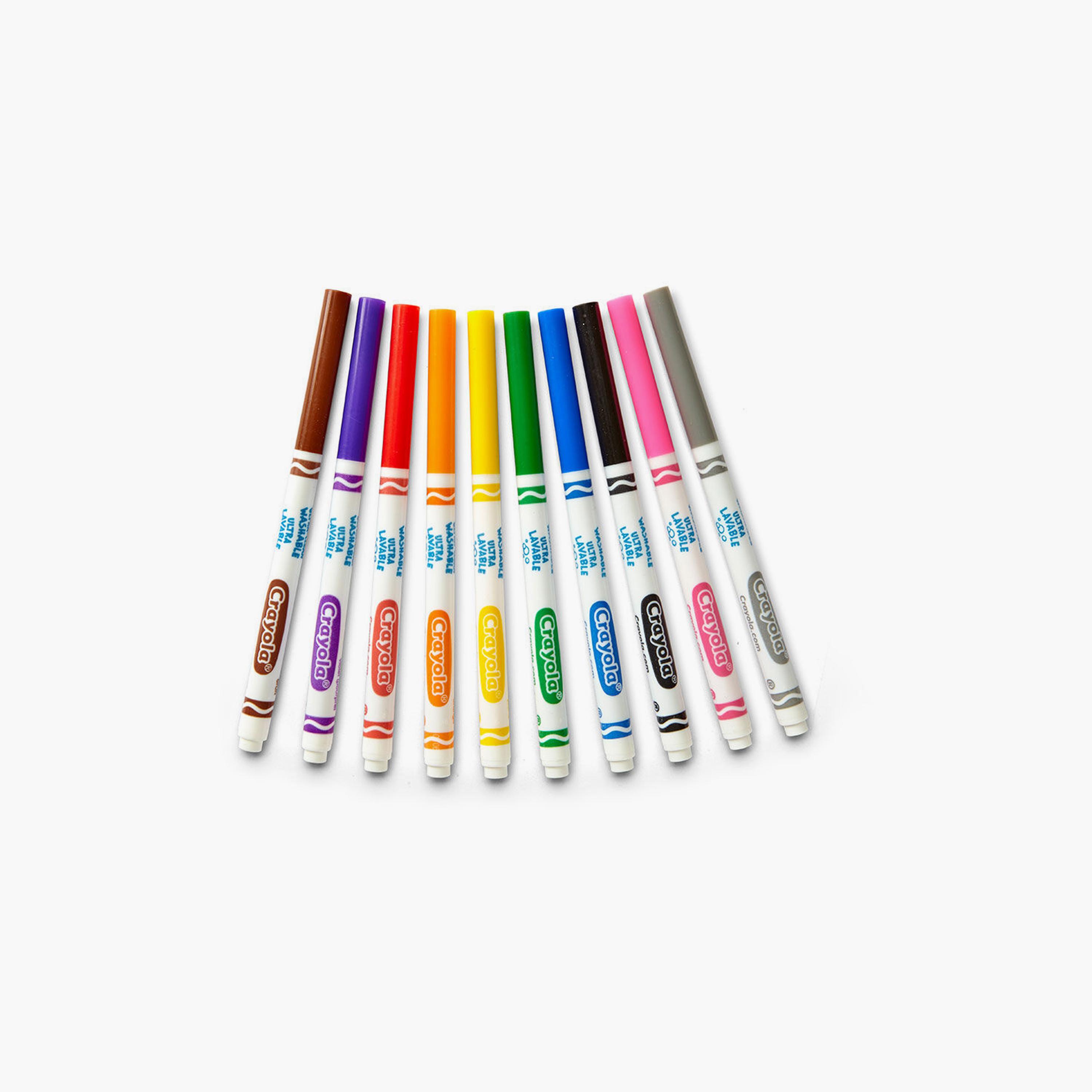 أقلام تحديد فائقة النظافة من كرايولا - 10 قطع-school-artsandcrafts-image-1