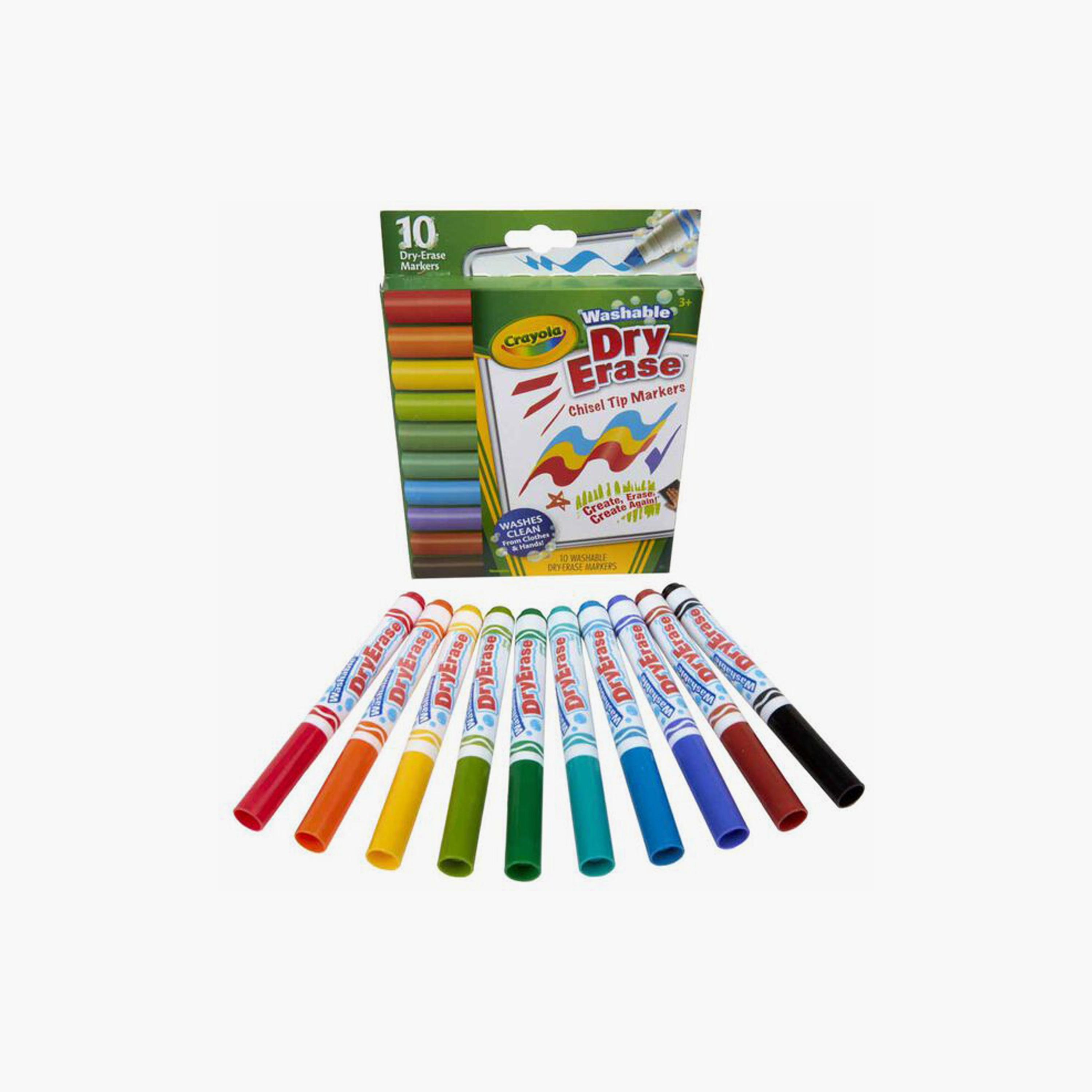 أقلام تحديد سبورة جافة من كرايولا - 10 قطع-school-artsandcrafts-image-3