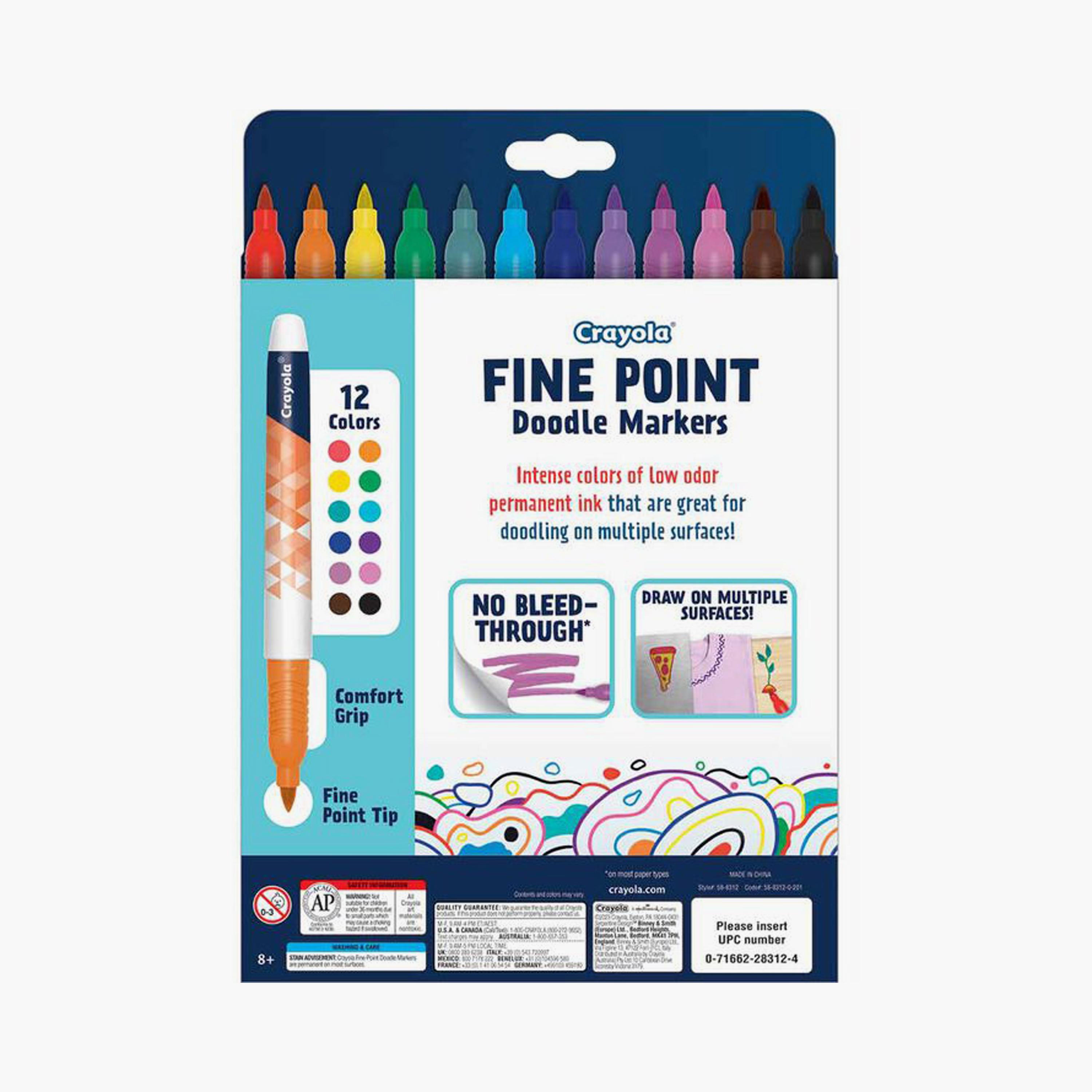أقلام تحديد للرسم بخط دقيق من كرايولا - 12 قطعة-school-artsandcrafts-image-5
