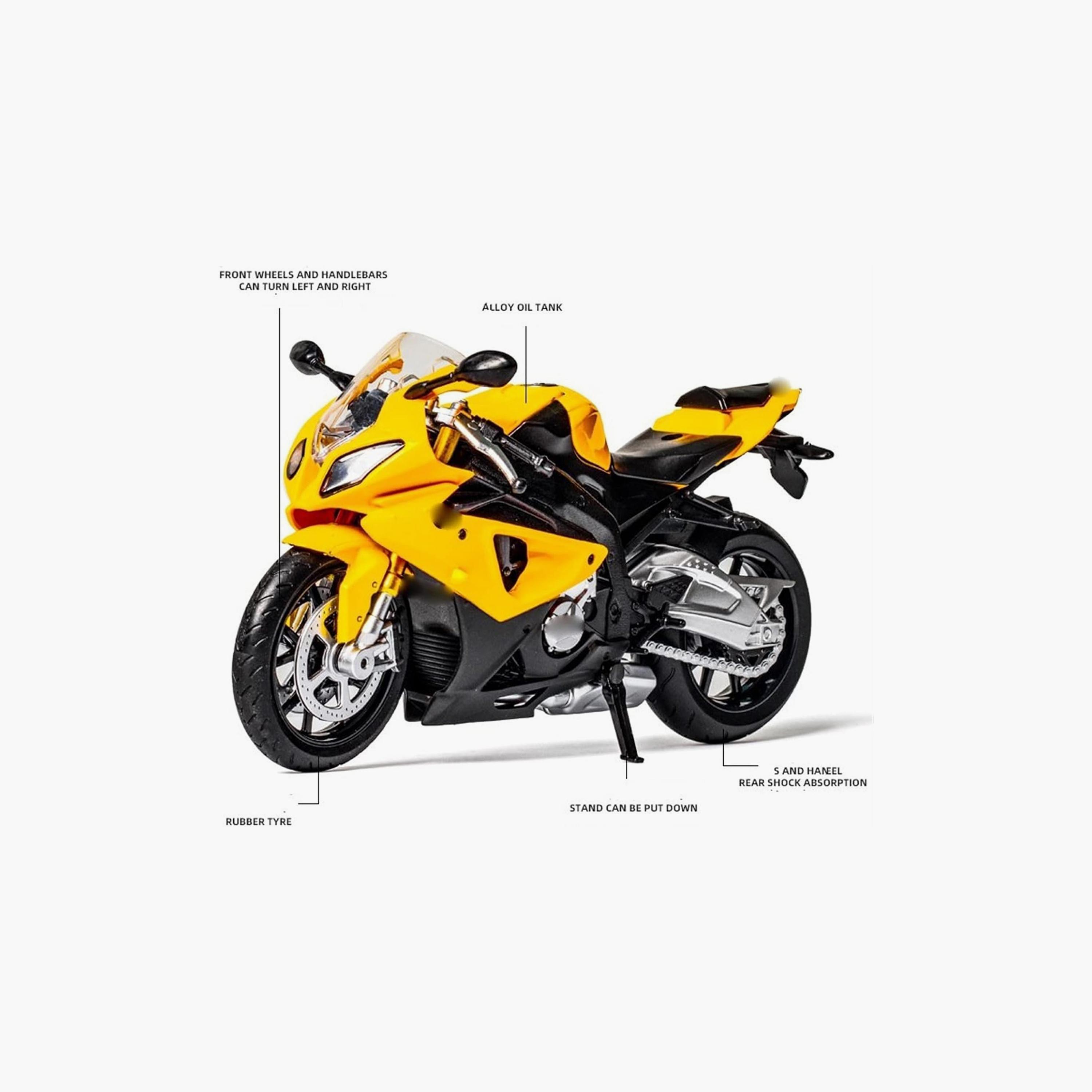 D-Power MSZ BMW S1000RR Die-Cast Vehicle – Yellow-toys-playvehicles-diecastcars-image-3