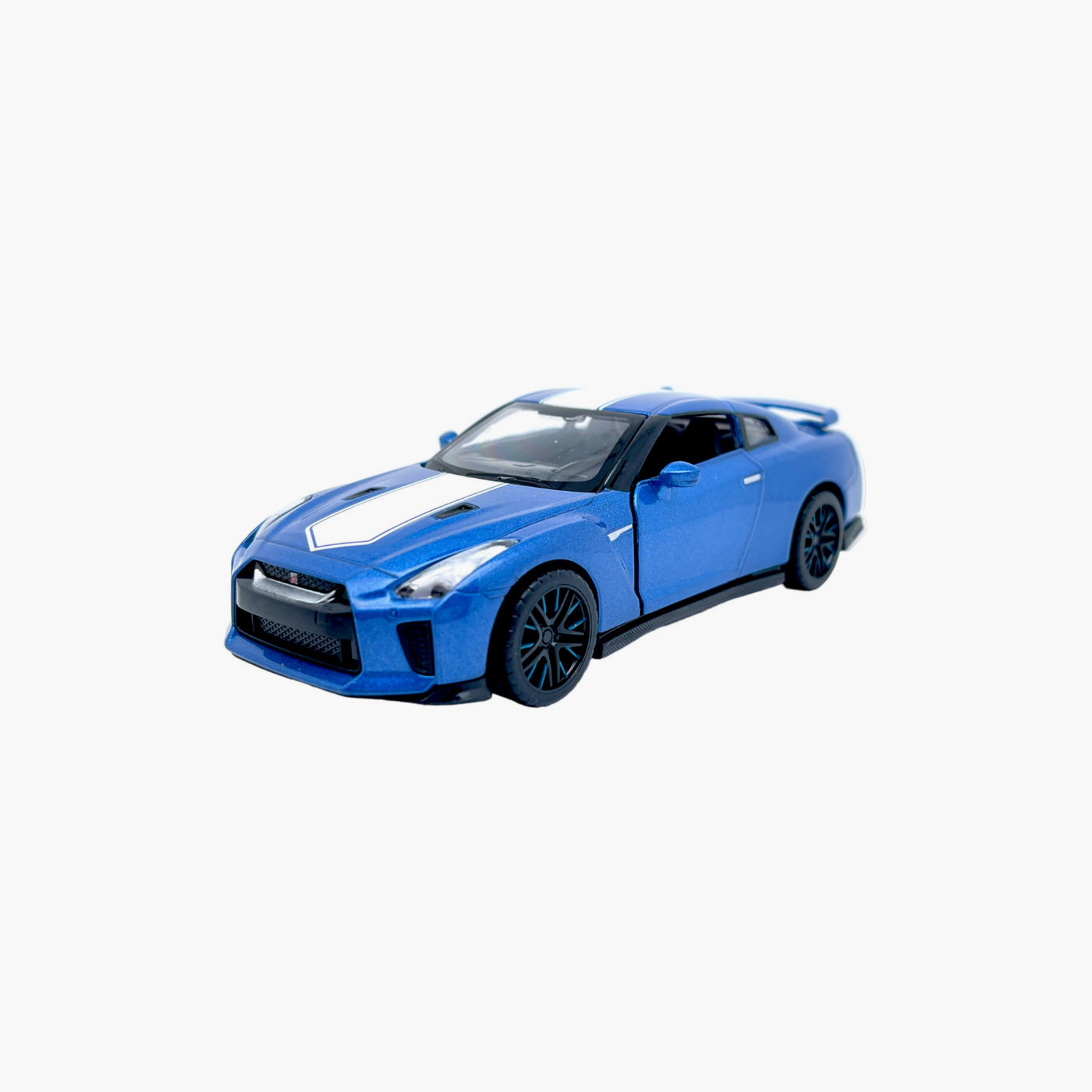 مركبة مصبوبة نيسان جي تي-آر زرقاء إم إس زي من دي باور-toys-playvehicles-diecastcars-image-1