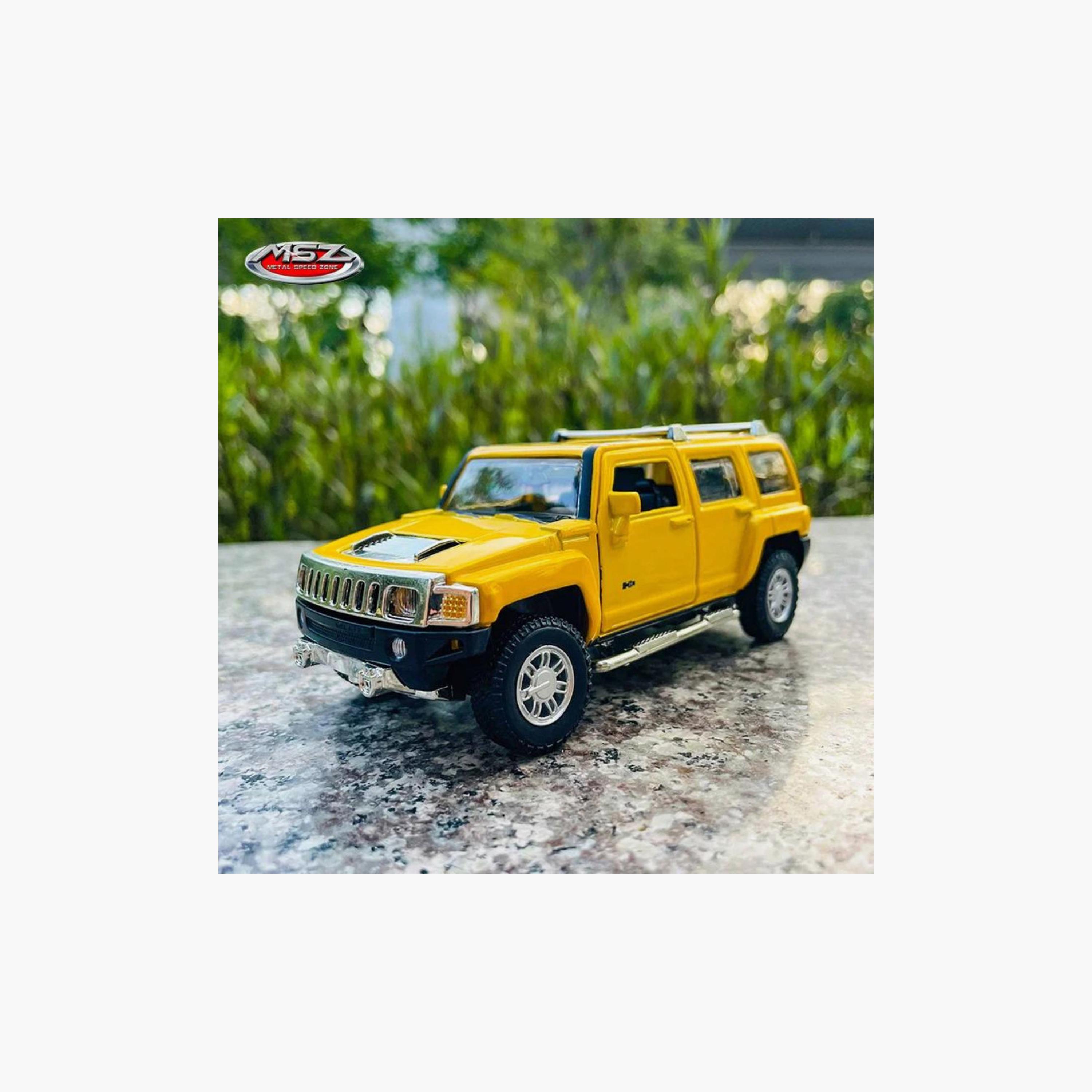 D-Power MSZ Hummer H3 Die-Cast Vehicle - Yellow-toys-playvehicles-diecastcars-image-2