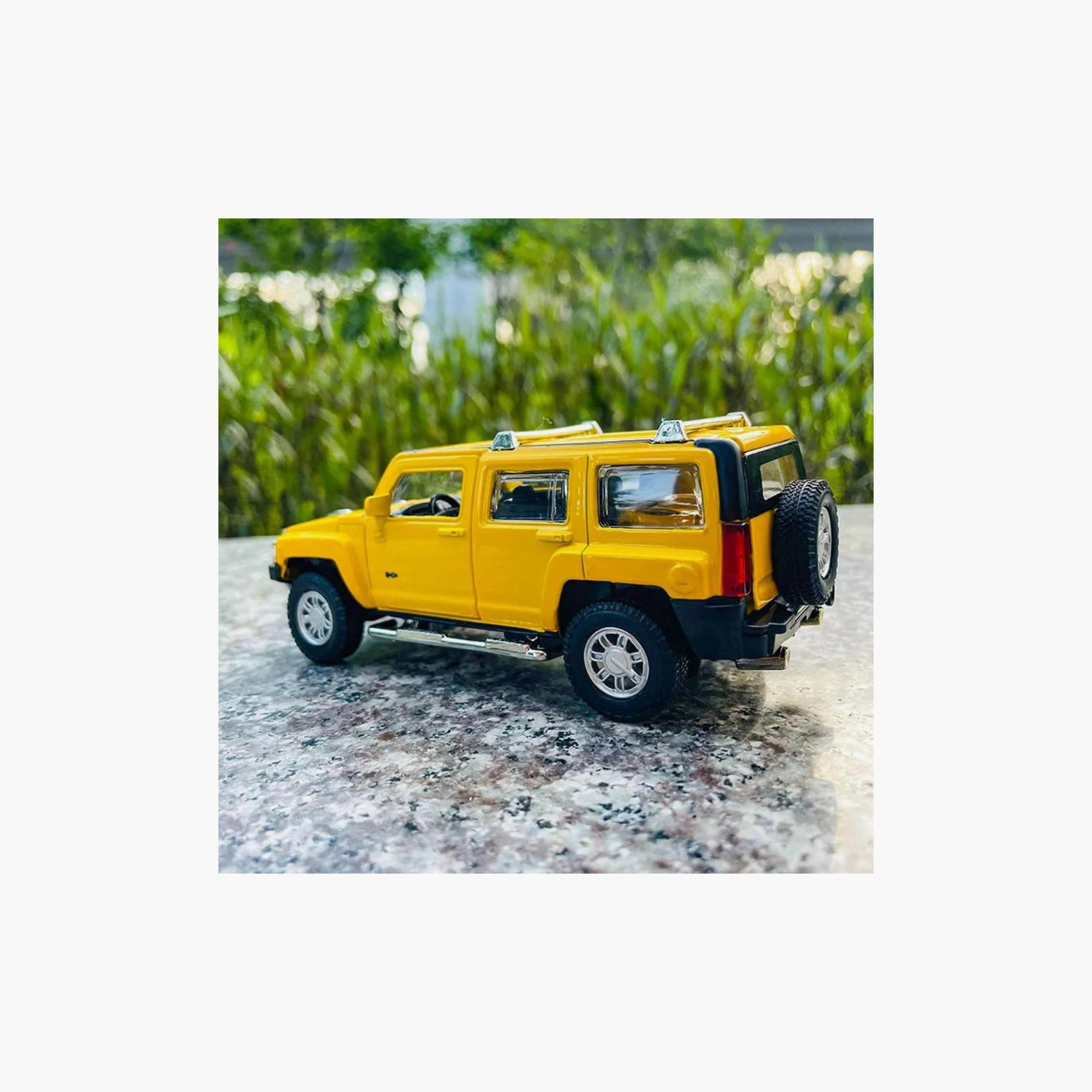 D-Power MSZ Hummer H3 Die-Cast Vehicle - Yellow-toys-playvehicles-diecastcars-image-4