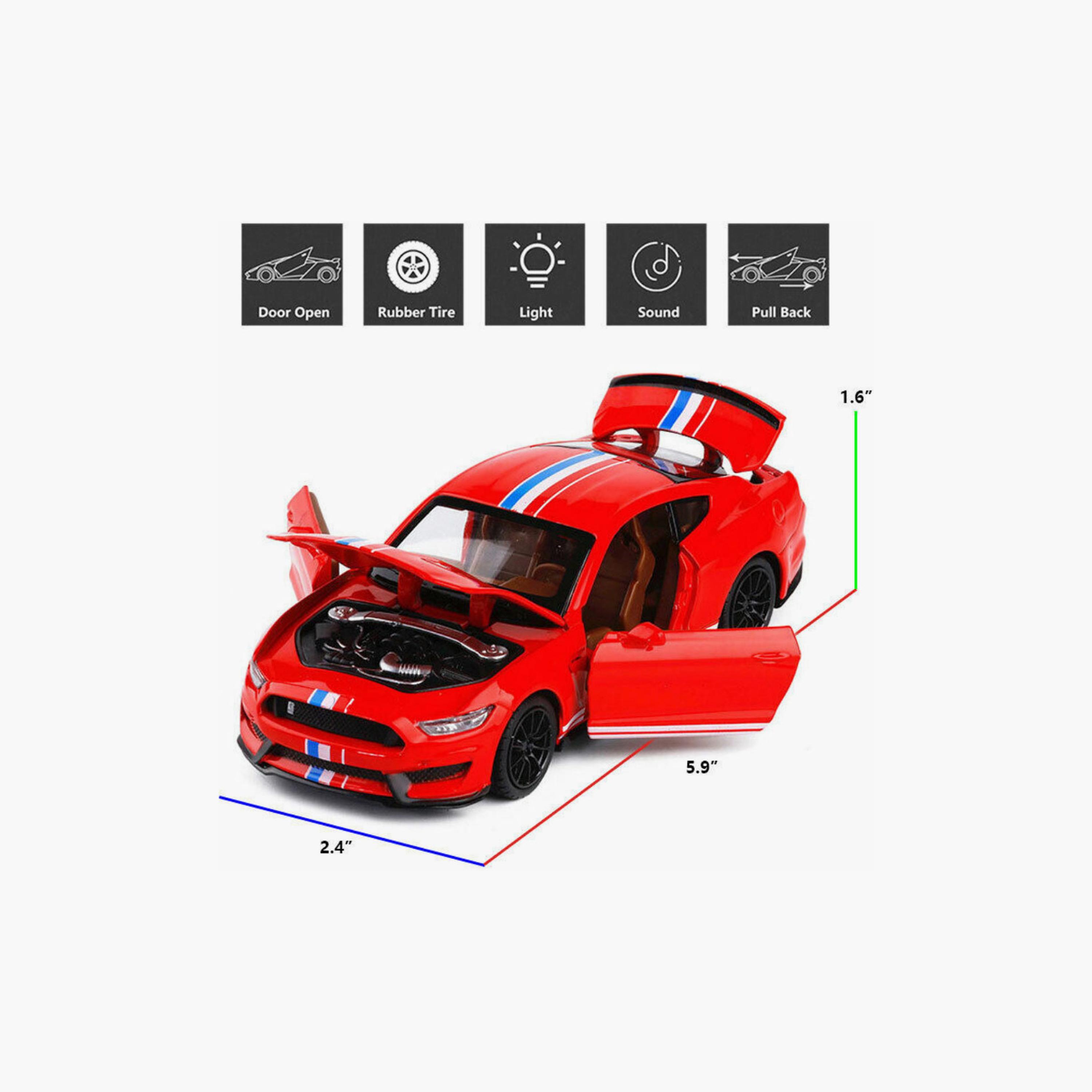 D-Power MSZ Ford Shelby GT350 Die-Cast Vehicle - Red-toys-playvehicles-diecastcars-image-2