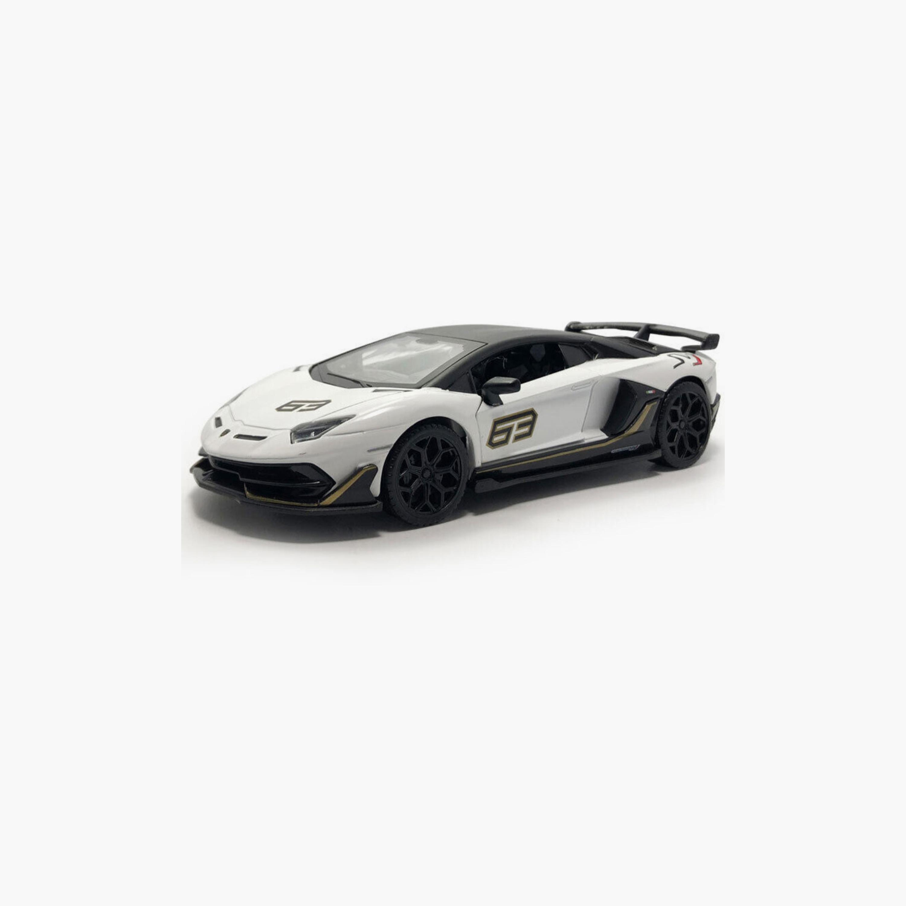 مركبة مصبوبة لامبورجيني أفينتادور إس في جيه بيضاء إم إس زي من دي باور-toys-playvehicles-diecastcars-image-1