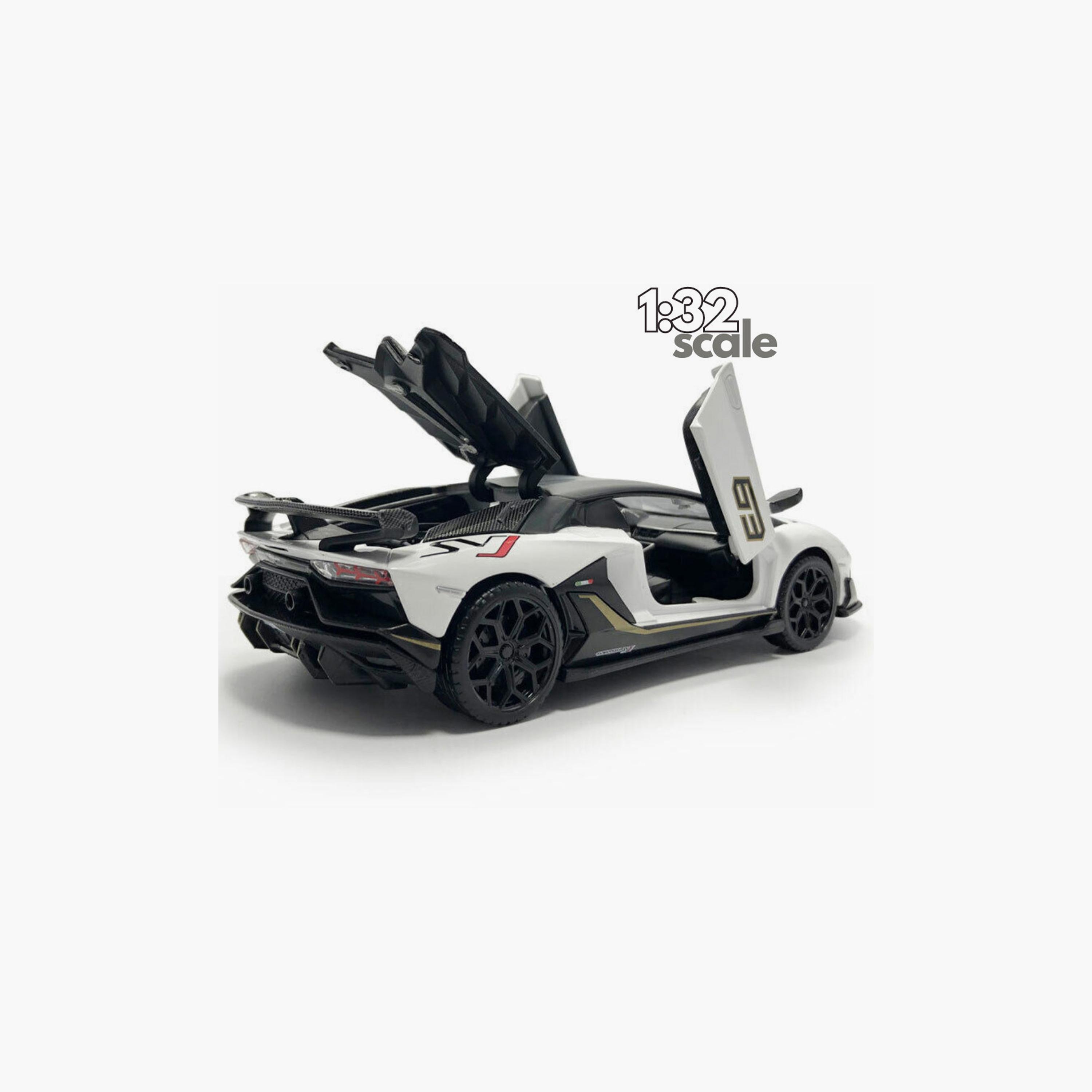 مركبة مصبوبة لامبورجيني أفينتادور إس في جيه بيضاء إم إس زي من دي باور-toys-playvehicles-diecastcars-image-2