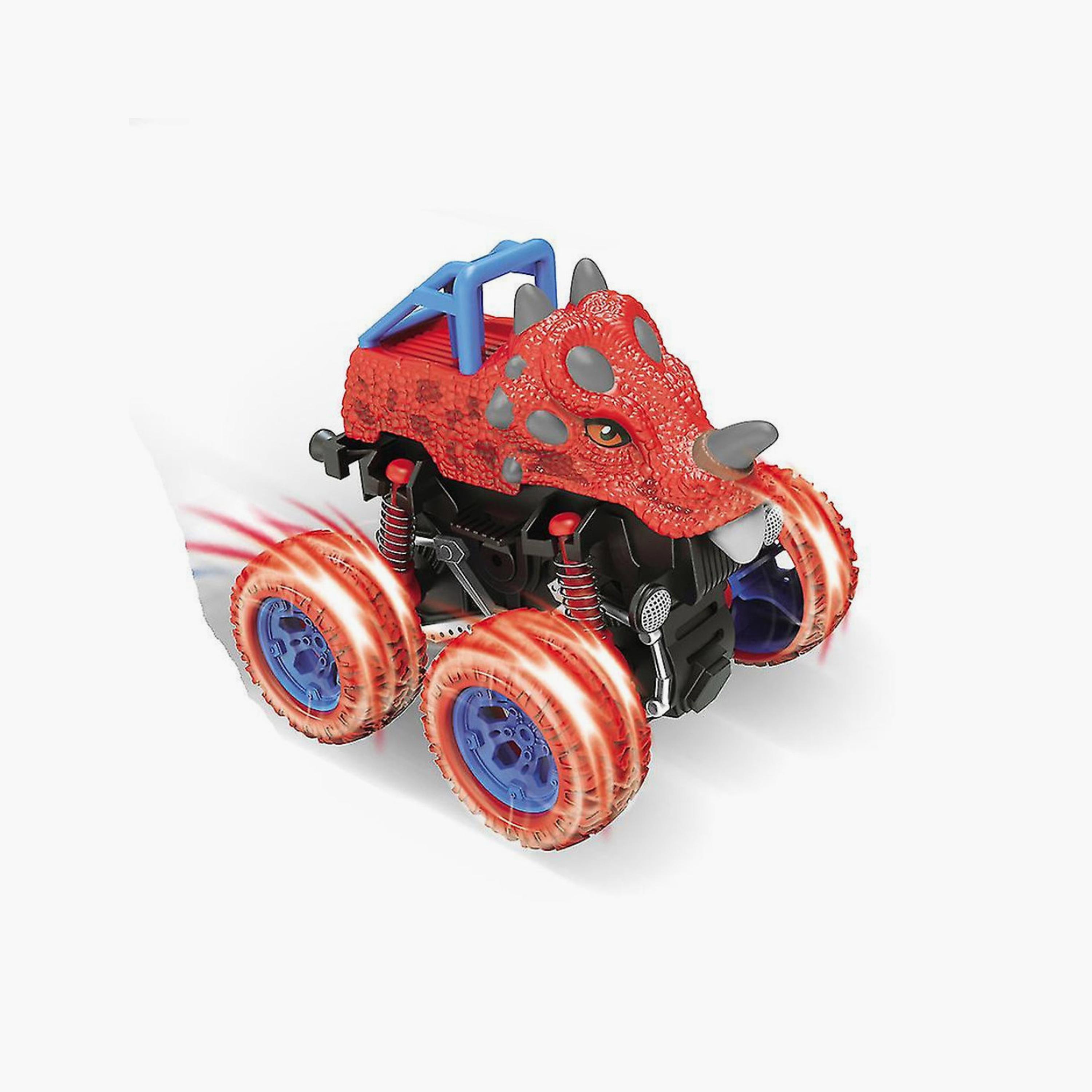 مجموعة ألعاب أسطول الديناصورات بالقصور الذاتي أحمر من دي باور-toys-playvehicles-cars-image-1