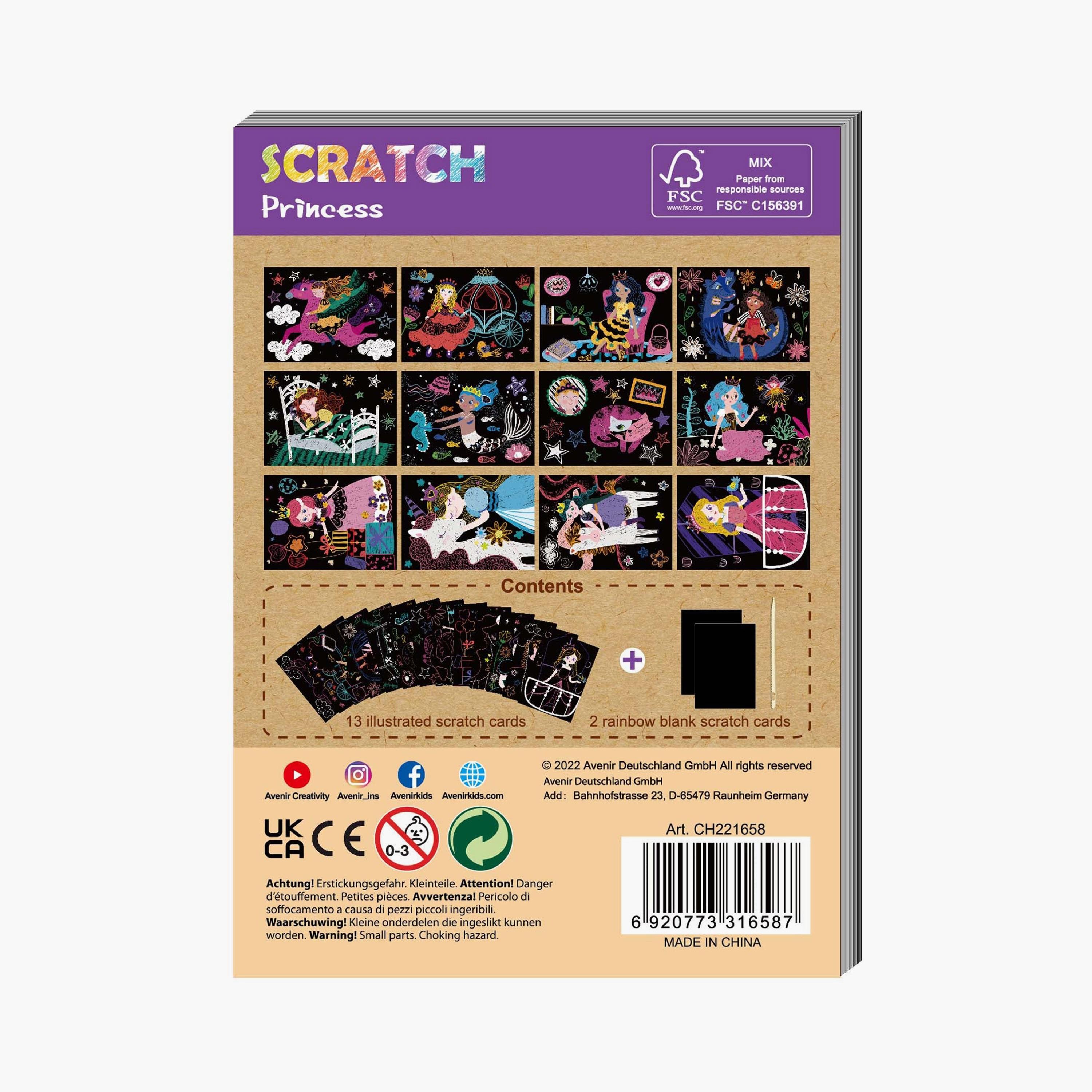 Avenir Mini Scratch Book - Princess-school-artsandcrafts-image-2