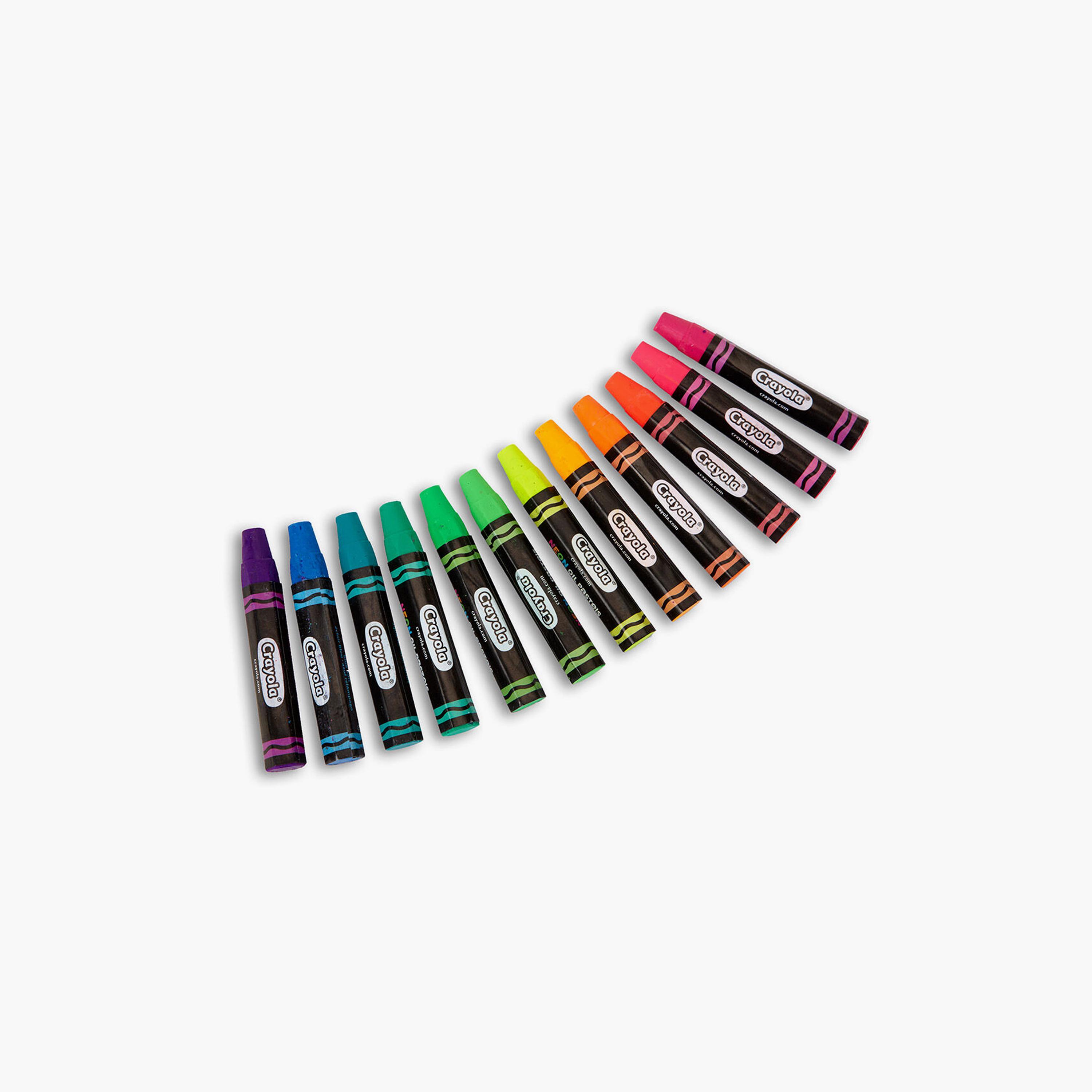 Crayola 12-Piece Oil Pastel Colors - Neon-school-artsandcrafts-image-1