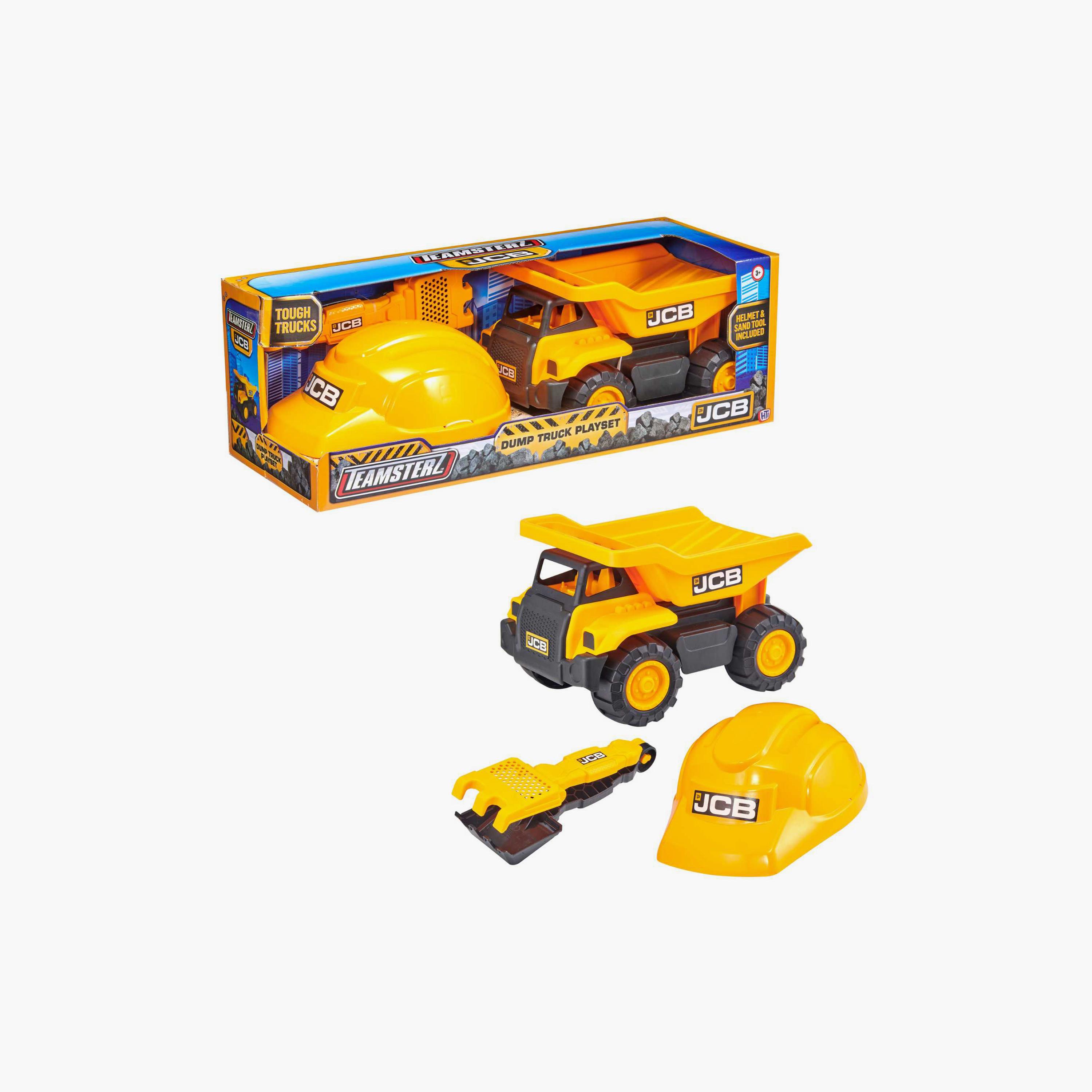 D-Power Teamsterz JCB Dump Truck Sand Tool and Helmet Playset - 10-inch-toys-playvehicles-utilityvehicles-image-2
