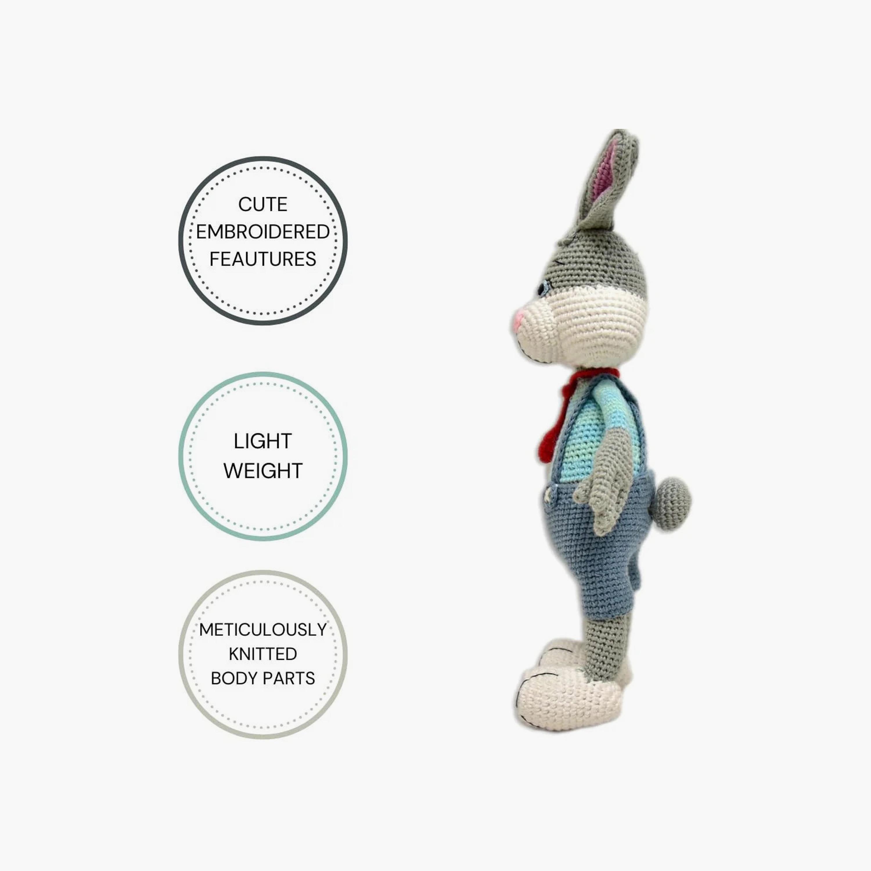 Happy Threads Handmade Crocheted Toy - Jasper the Bunny - 16 inch-toys-dollsandplaysets-dolls-image-2