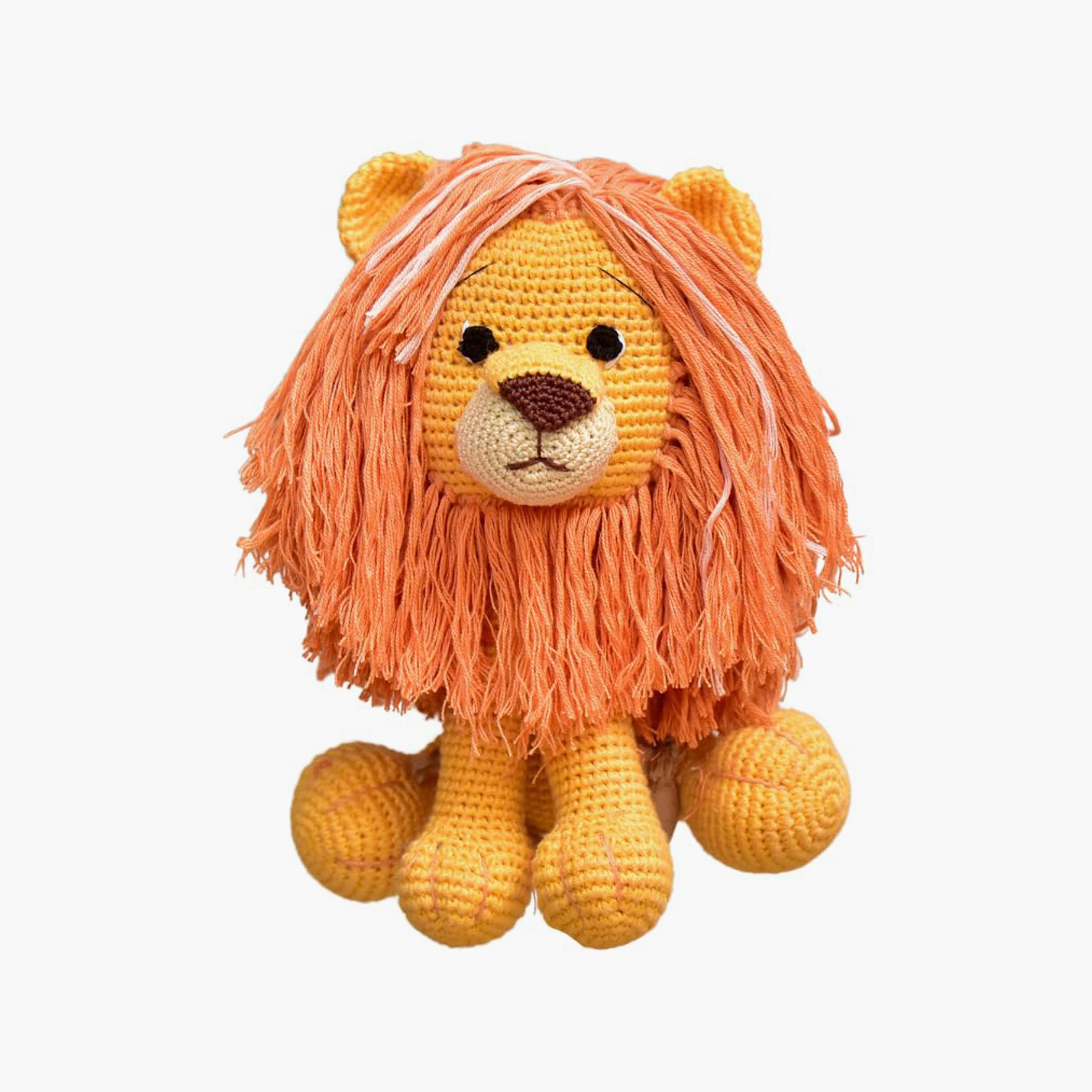 Happy Threads Handmade Crocheted Toy - Asad the Lion - 10 inch-toys-dollsandplaysets-dolls-image-1
