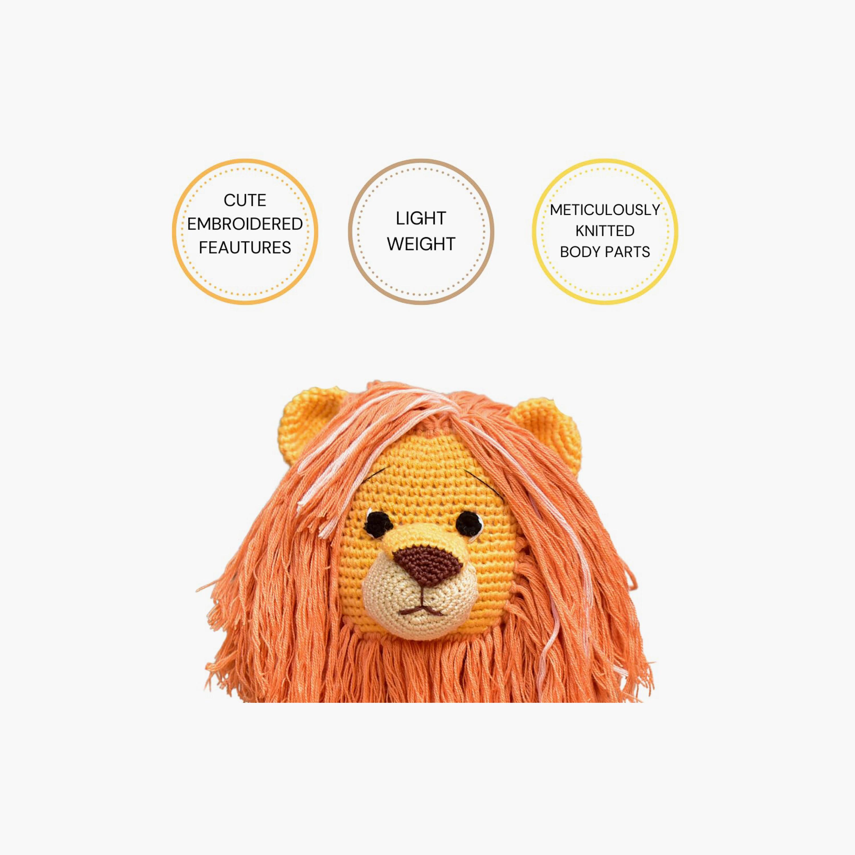 Happy Threads Handmade Crocheted Toy - Asad the Lion - 10 inch-toys-dollsandplaysets-dolls-image-2