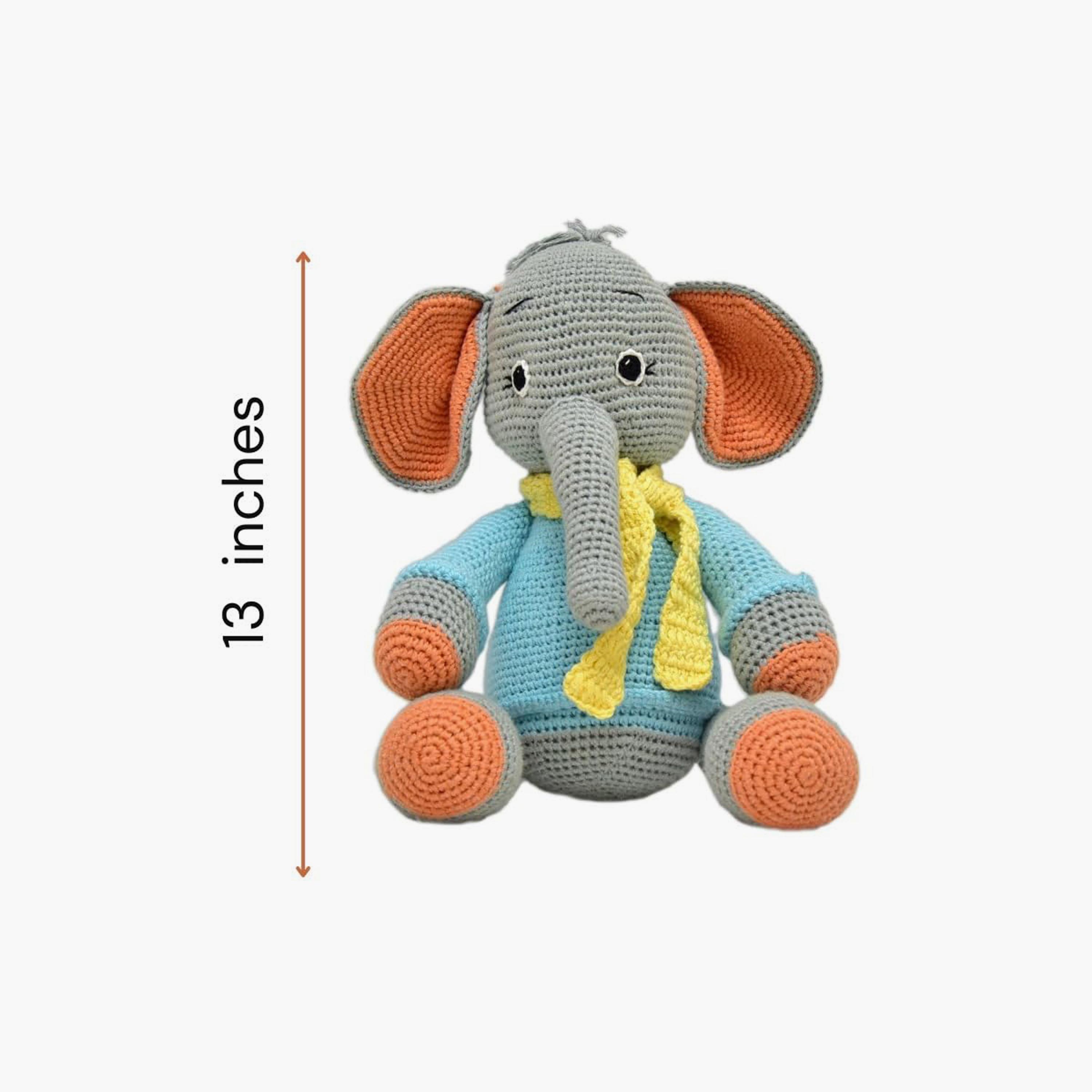 لعبة كروشيه يدوية الصنع داستي الفيل - 13 بوصة من هابي ثريدز-toys-dollsandplaysets-dolls-image-3