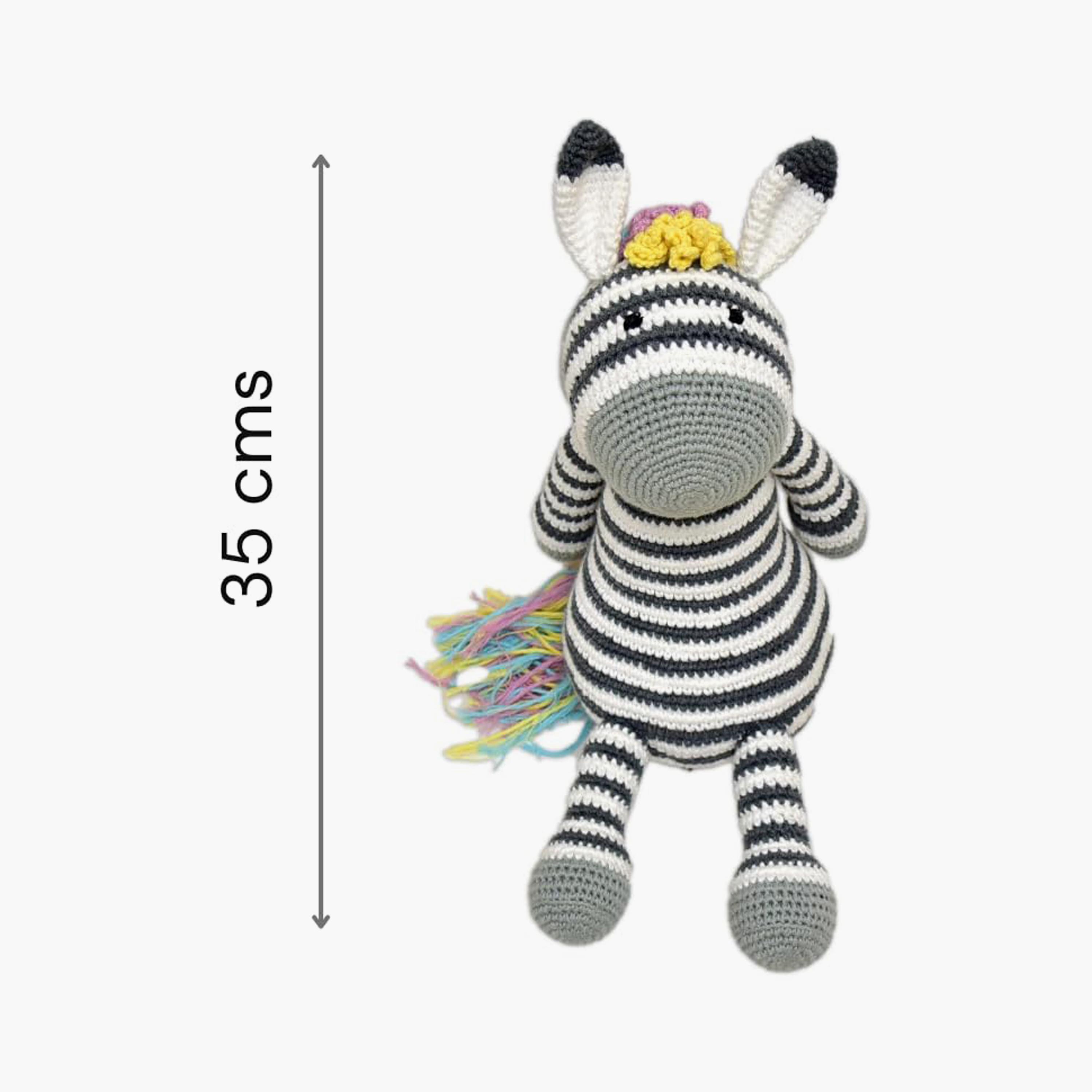 Happy Threads Handmade Crocheted Toy - Ziggy the Zebra - 12 inch-toys-dollsandplaysets-dolls-image-3