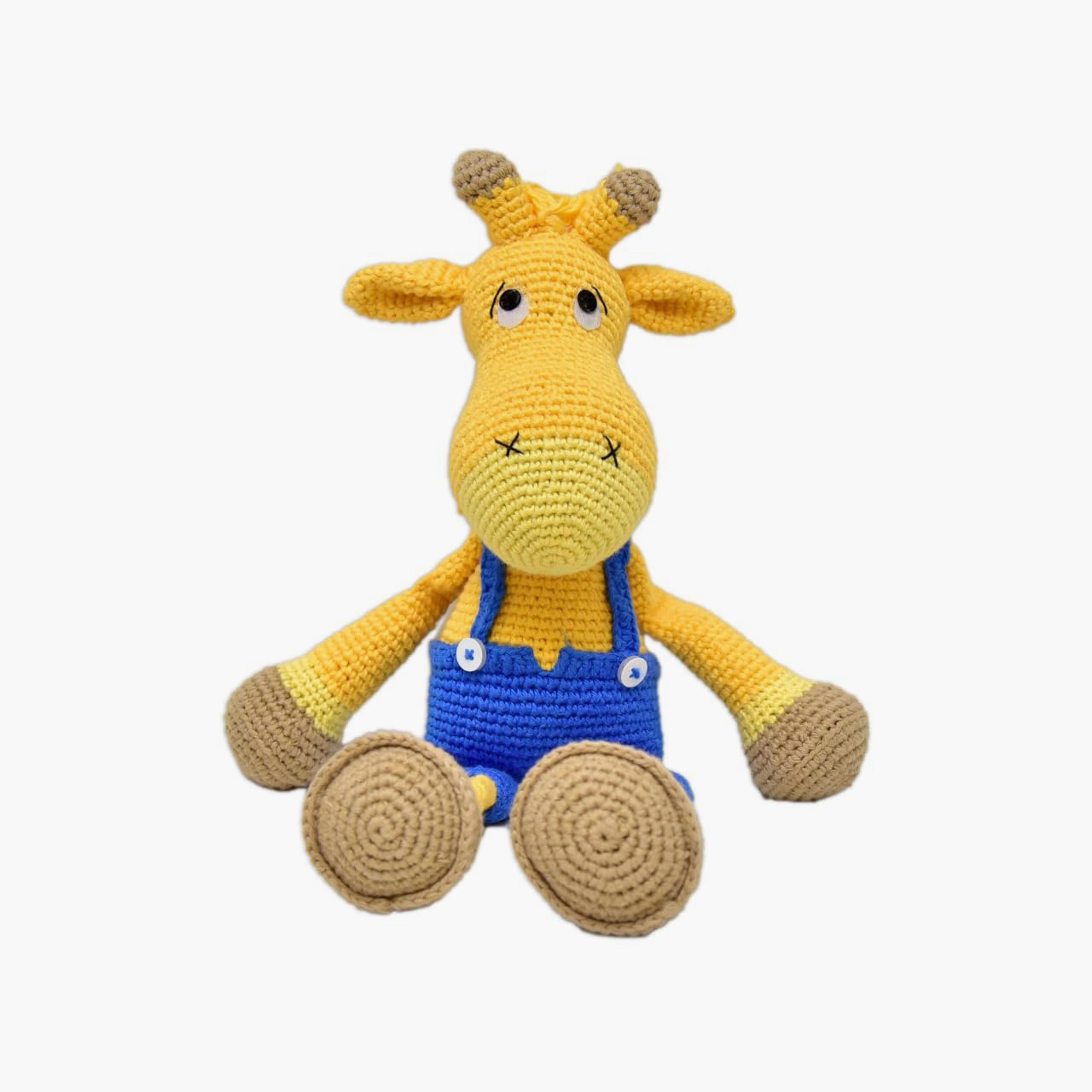 لعبة كروشيه يدوية الصنع أليكس الزرافة - 15 بوصة من هابي ثريدز-toys-dollsandplaysets-dolls-image-1