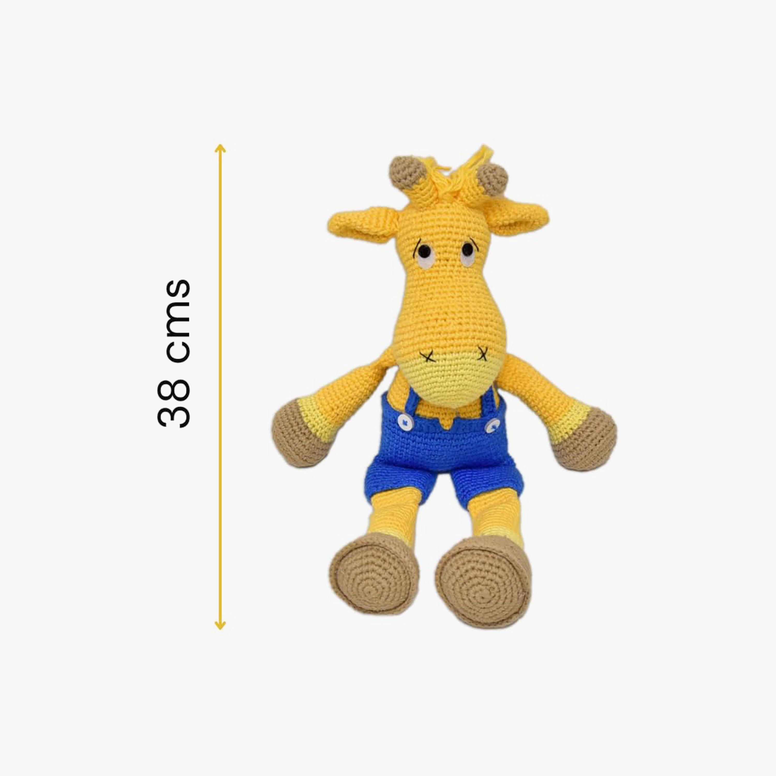 لعبة كروشيه يدوية الصنع أليكس الزرافة - 15 بوصة من هابي ثريدز-toys-dollsandplaysets-dolls-image-2