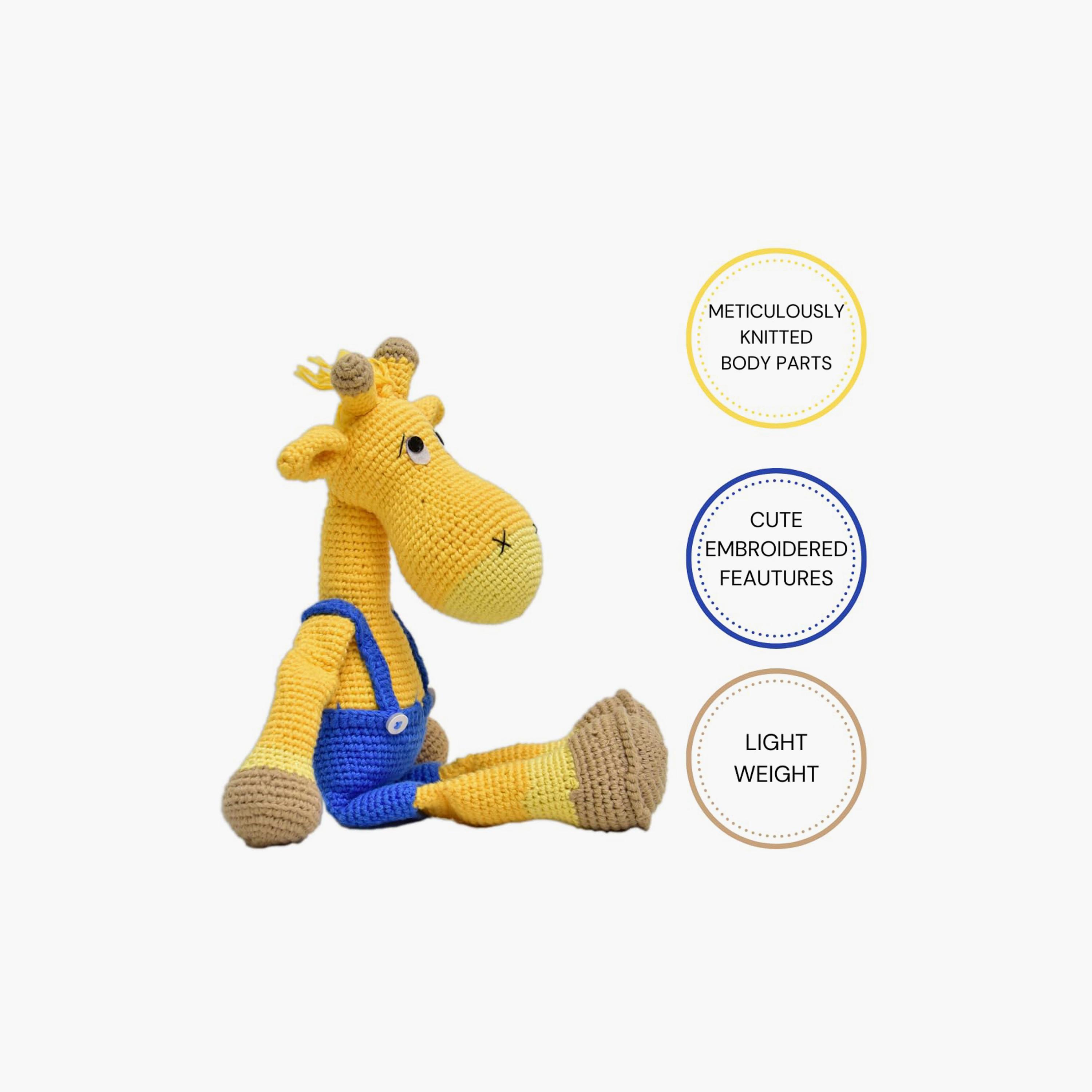 لعبة كروشيه يدوية الصنع أليكس الزرافة - 15 بوصة من هابي ثريدز-toys-dollsandplaysets-dolls-image-3