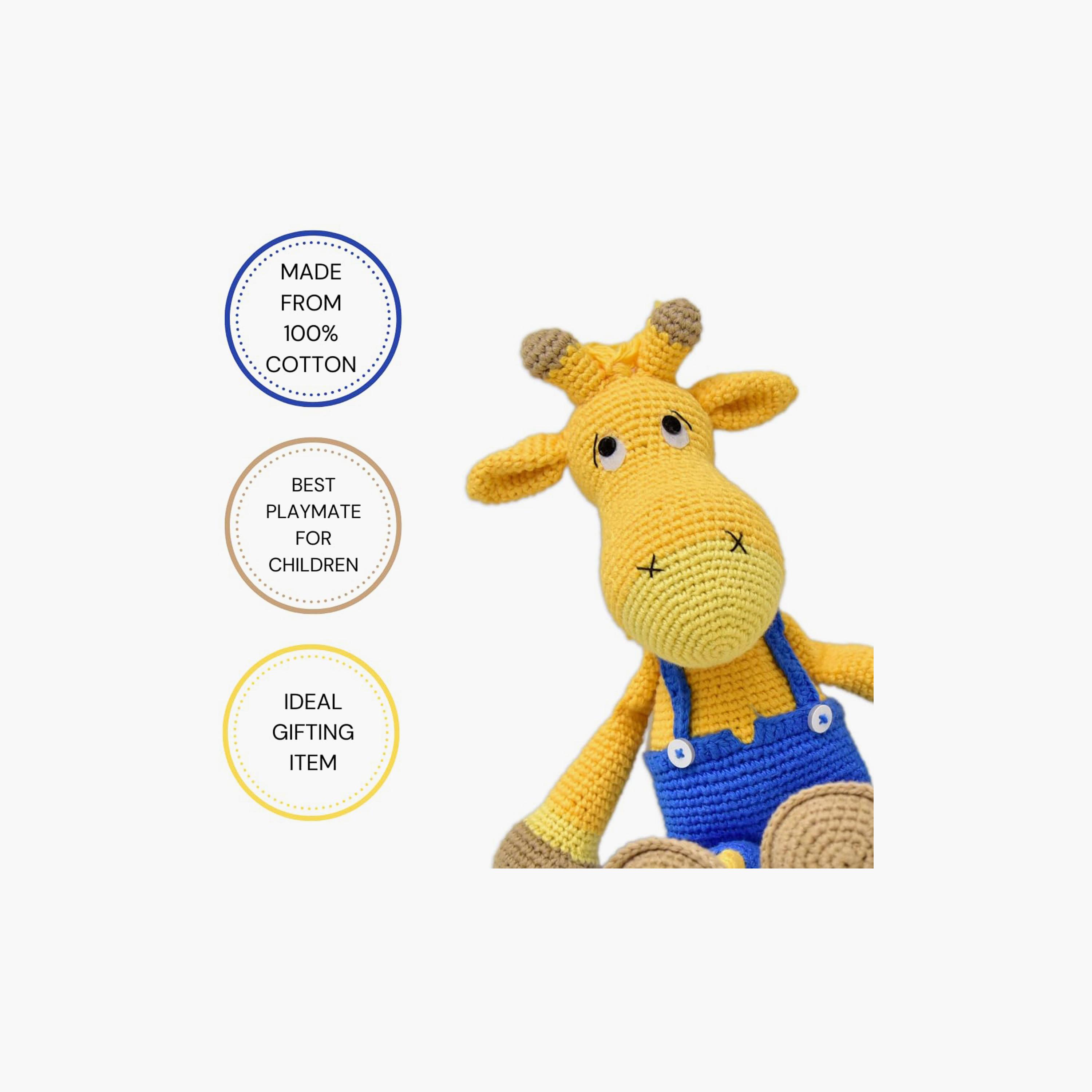 لعبة كروشيه يدوية الصنع أليكس الزرافة - 15 بوصة من هابي ثريدز-toys-dollsandplaysets-dolls-image-4
