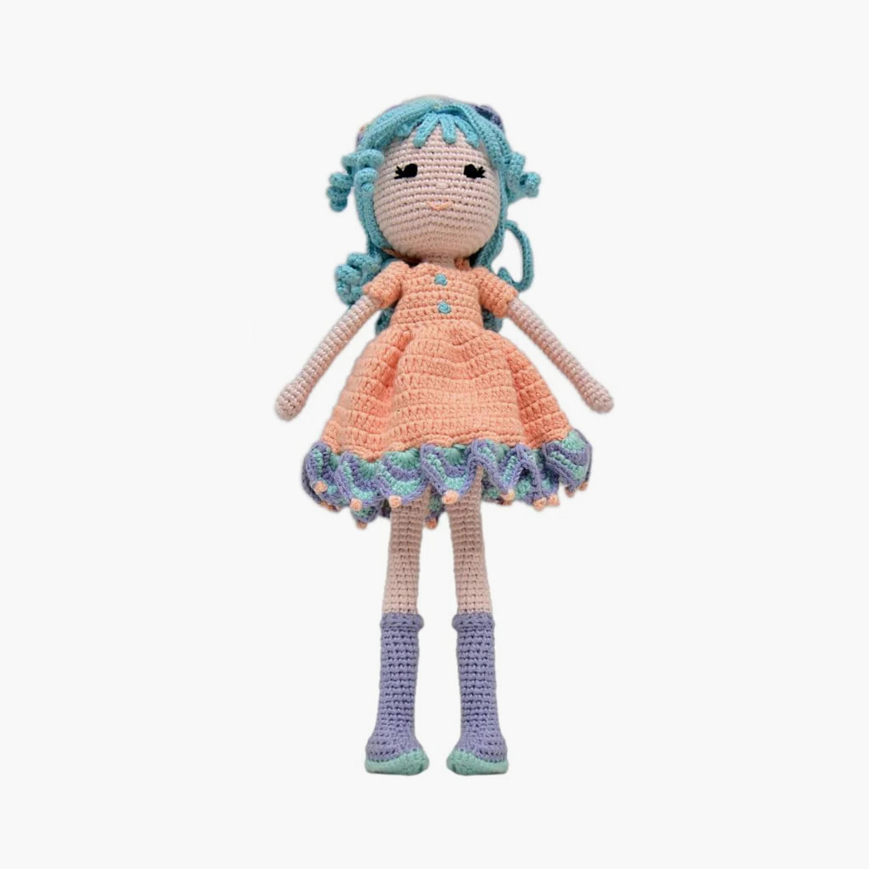لعبة كروشيه يدوية الصنع ديانا الدمية الغريبة - 15 بوصة من هابي ثريدز-toys-dollsandplaysets-dolls-image-1