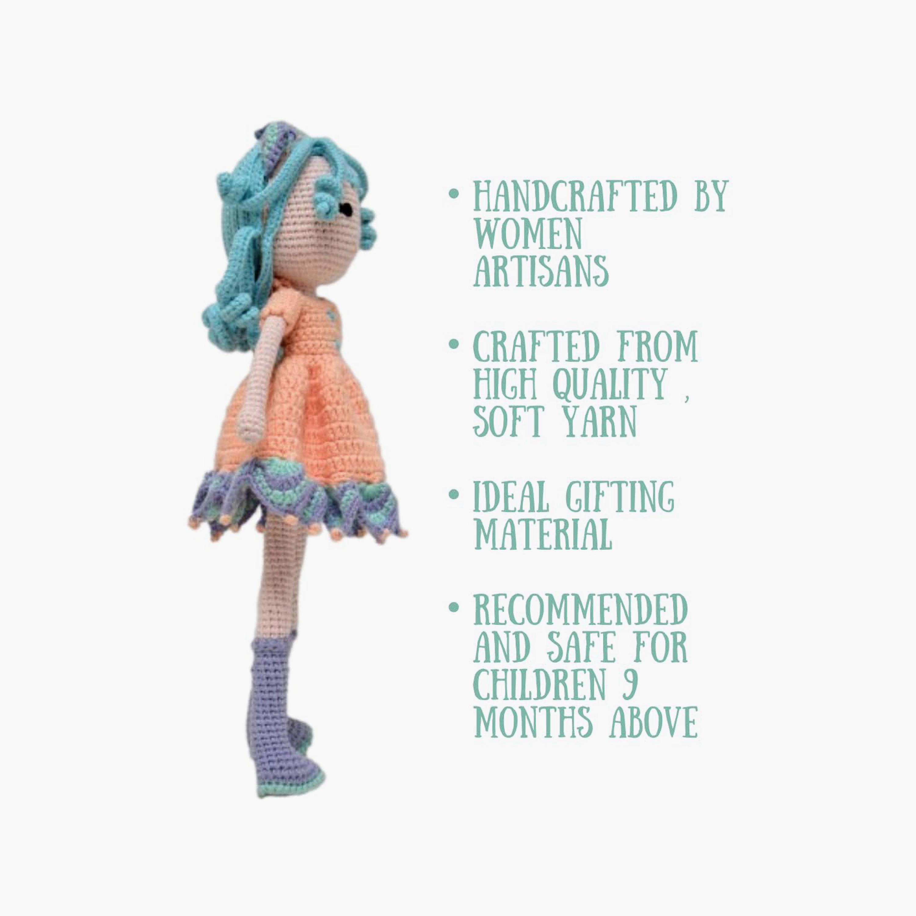 لعبة كروشيه يدوية الصنع ديانا الدمية الغريبة - 15 بوصة من هابي ثريدز-toys-dollsandplaysets-dolls-image-3