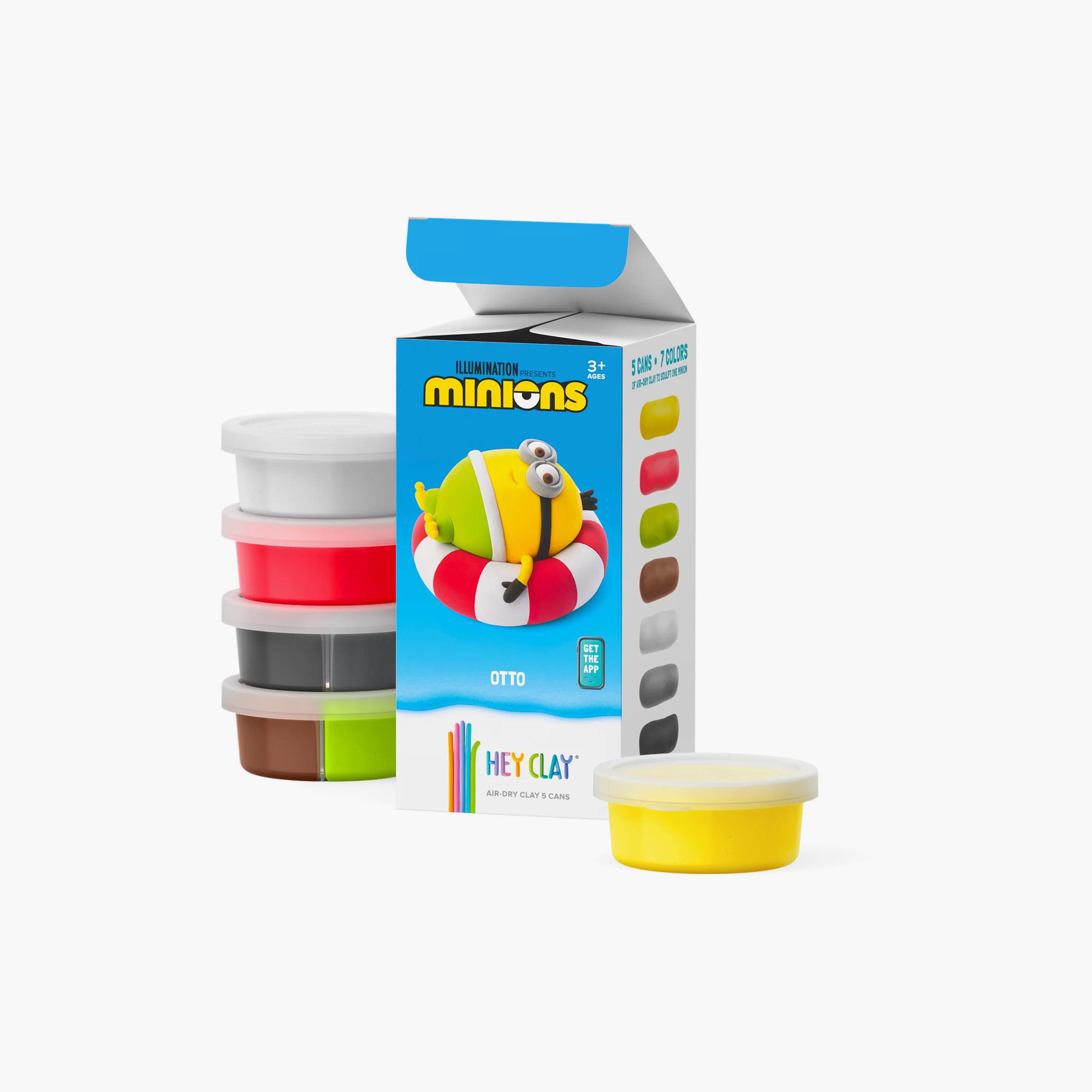 Hey Clay Fluffy Pets with 5-Piece Air-Dry Clay - Minions Otto-toys-educational-doughtoys-image-1