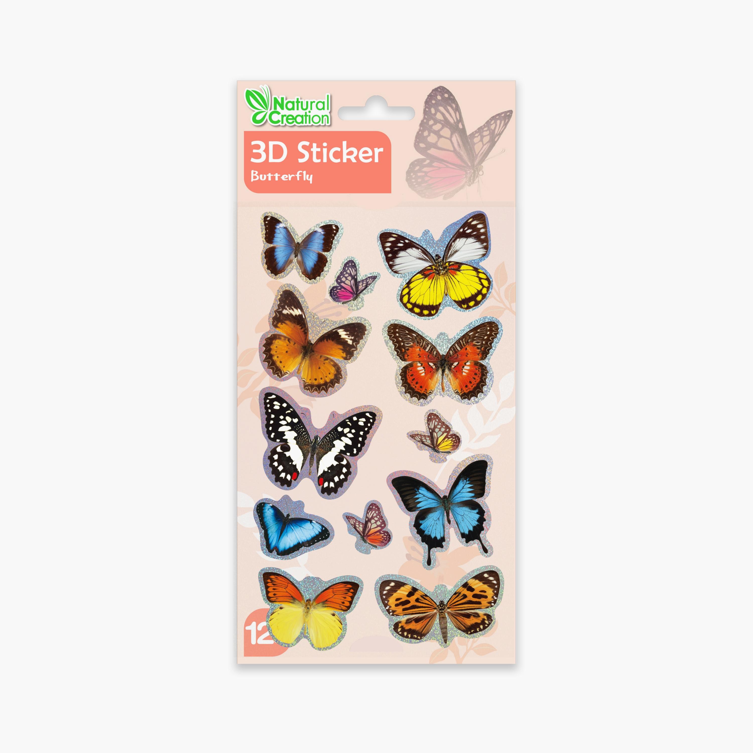 Avenir 10-Piece 3D Stickers - Butterfly-school-artsandcrafts-image-2