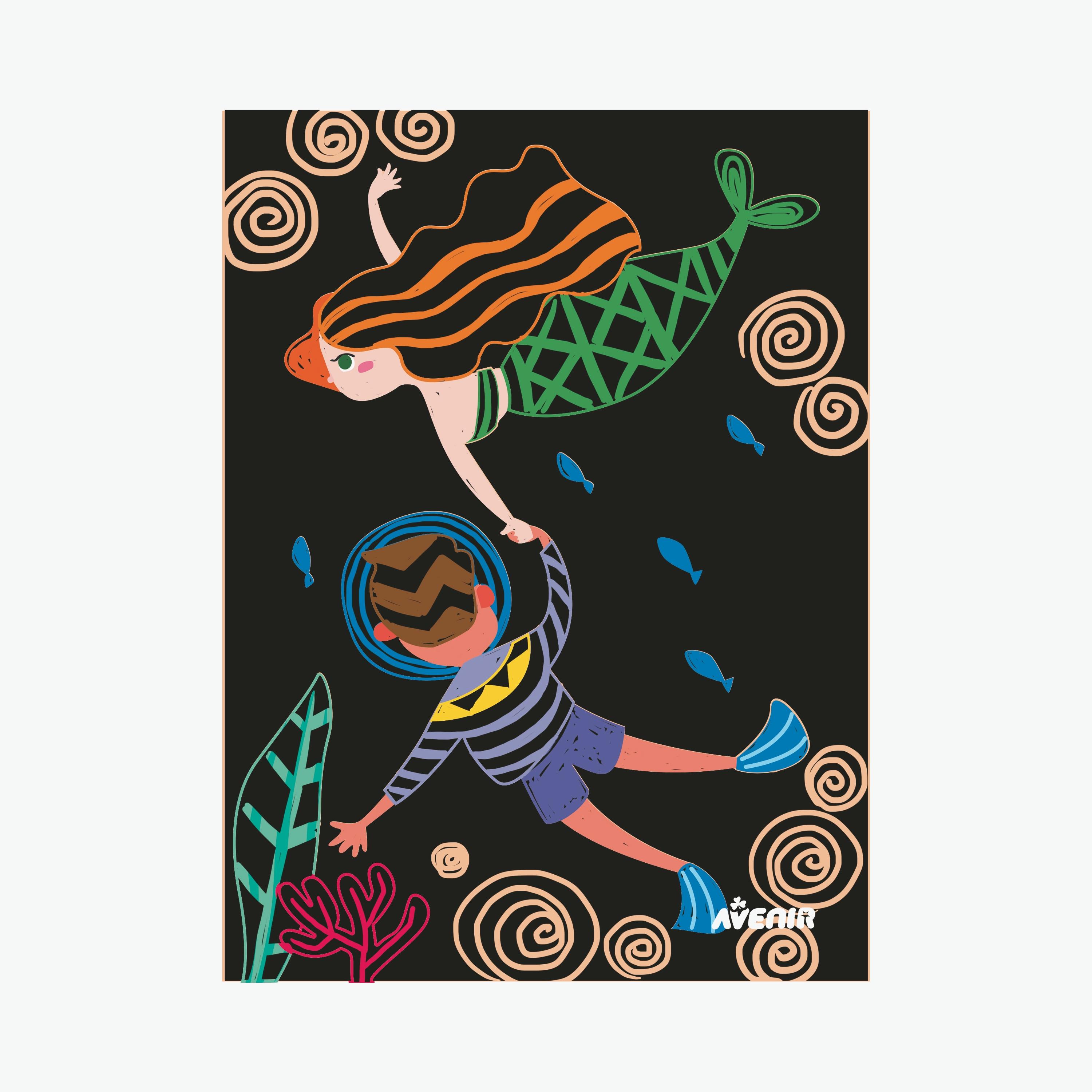 كتاب خدش من أفينير - حورية البحر الصغيرة-school-artsandcrafts-image-15