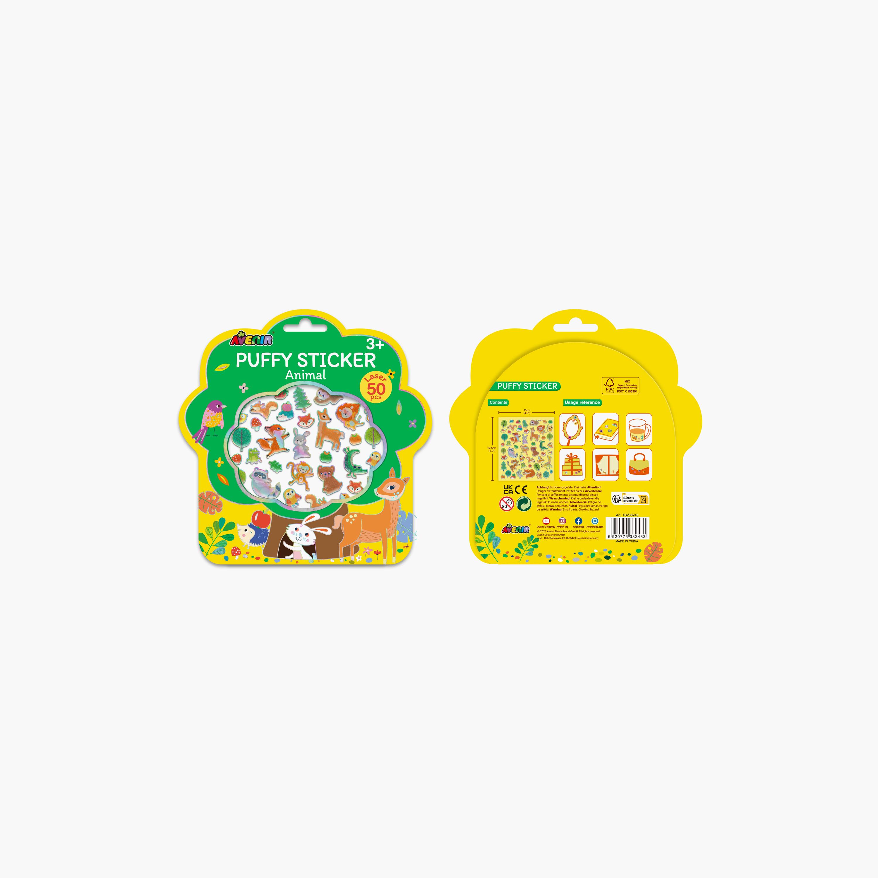 Avenir Puffy Sticker - Animal-school-artsandcrafts-image-3
