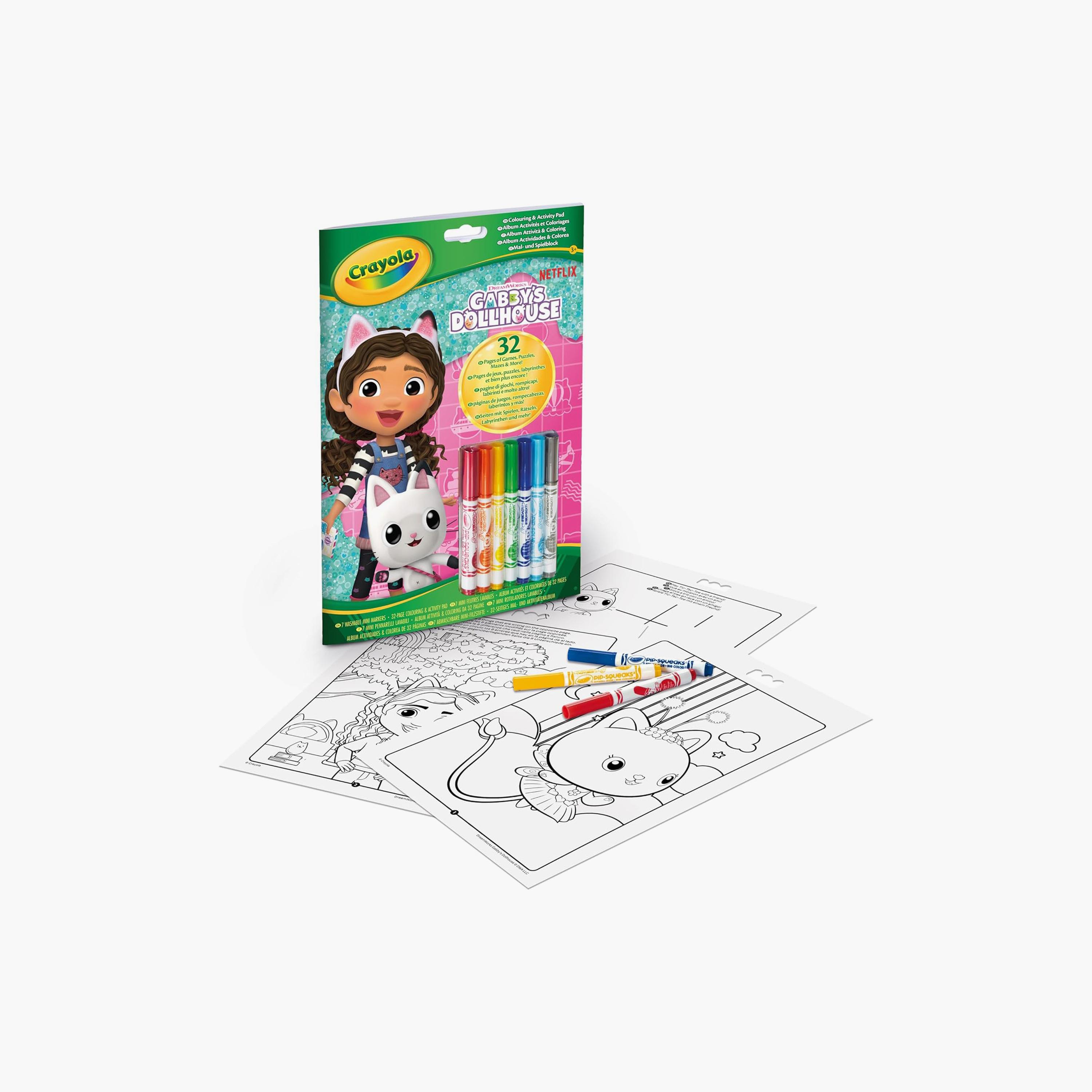 ألبوم أنشطة جابيز دول هاوس من كرايولا مع 7 أقلام لباد صغيرة قابلة للغسل-school-artsandcrafts-image-7