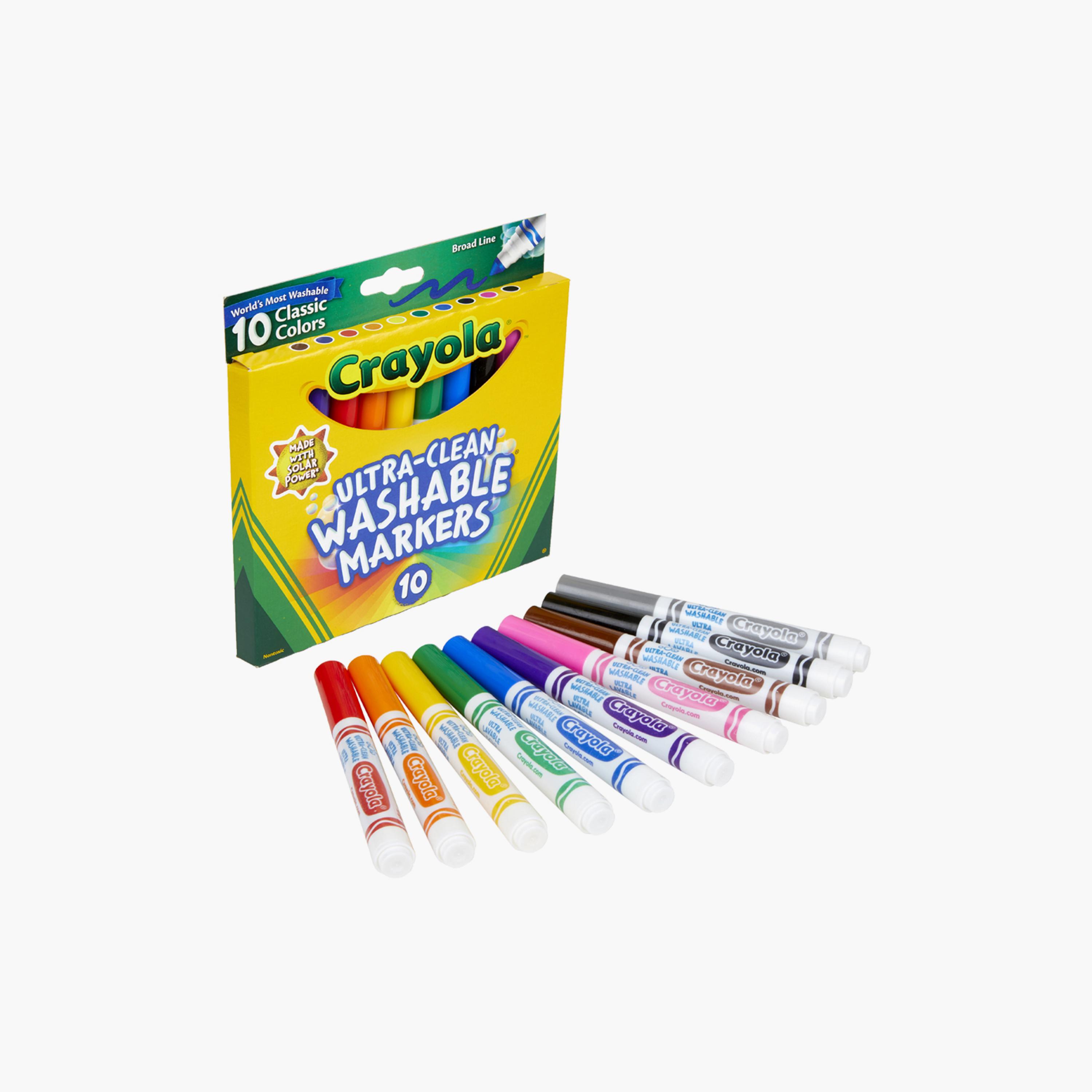 Crayola 10-Piece Ultra-Clean Washable Broad Line Markers-school-artsandcrafts-image-1