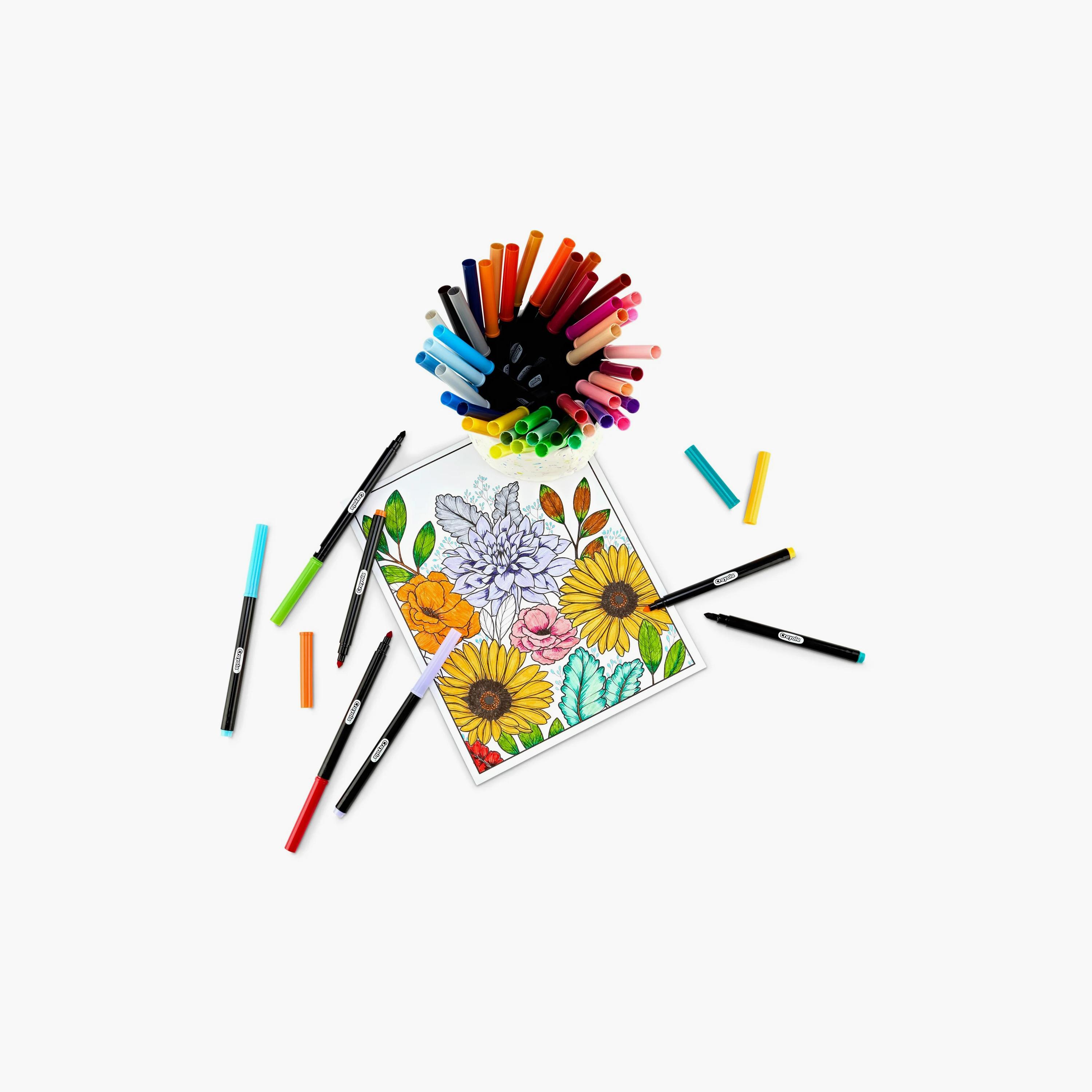 مجموعة أقلام تحديد للتلوين والتفاصيل من كرايولا - 50 قطعة-school-stationery-sets-image-1